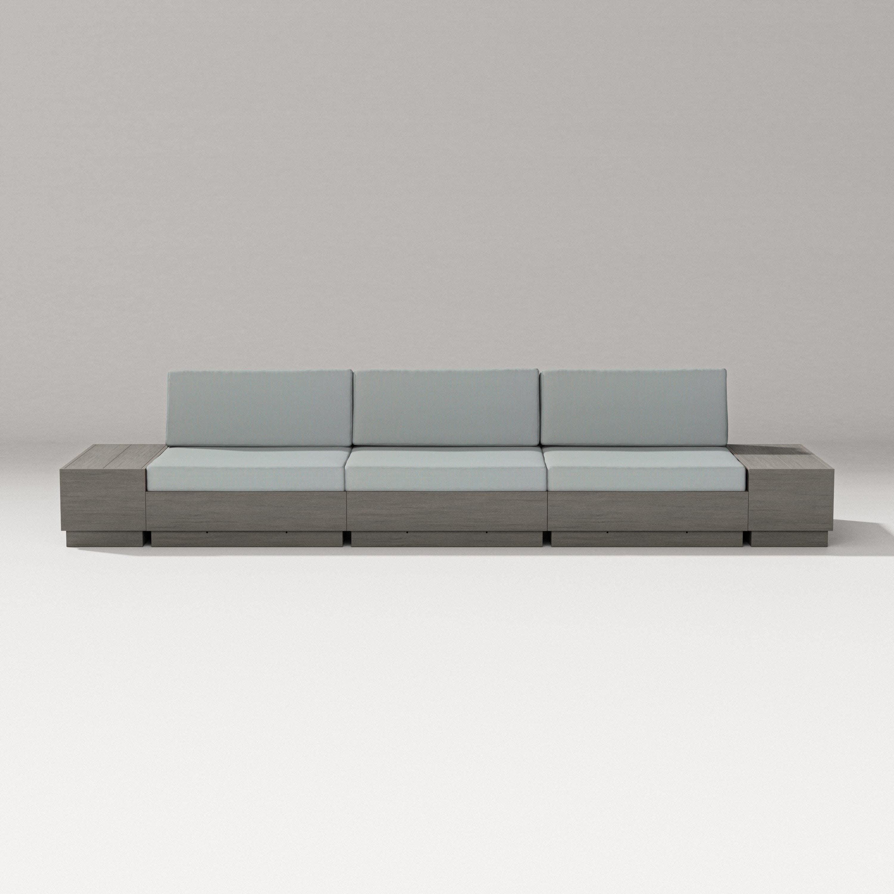 Elevate Straight Sectional in Driftwood / Spa