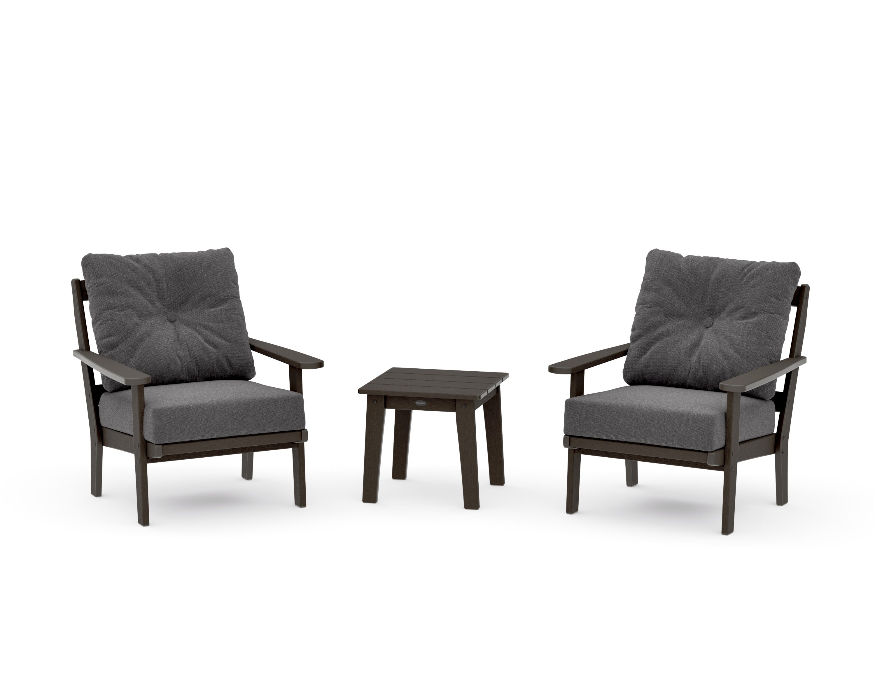 Mission 3-Piece Deep Seating Set in Vintage Coffee / Ash Charcoal