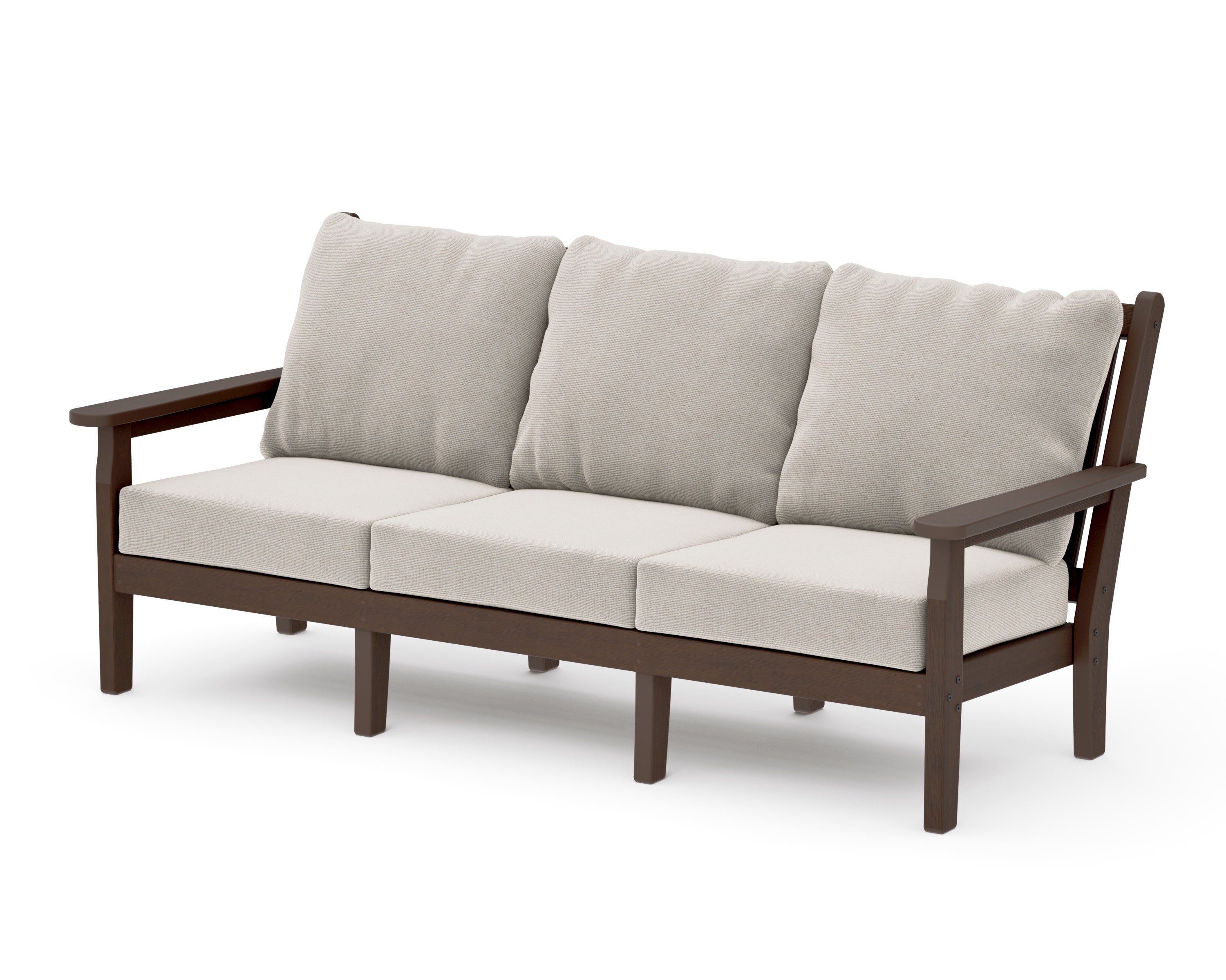 Chippendale Deep Seating Sofa in Kona / Dune Burlap