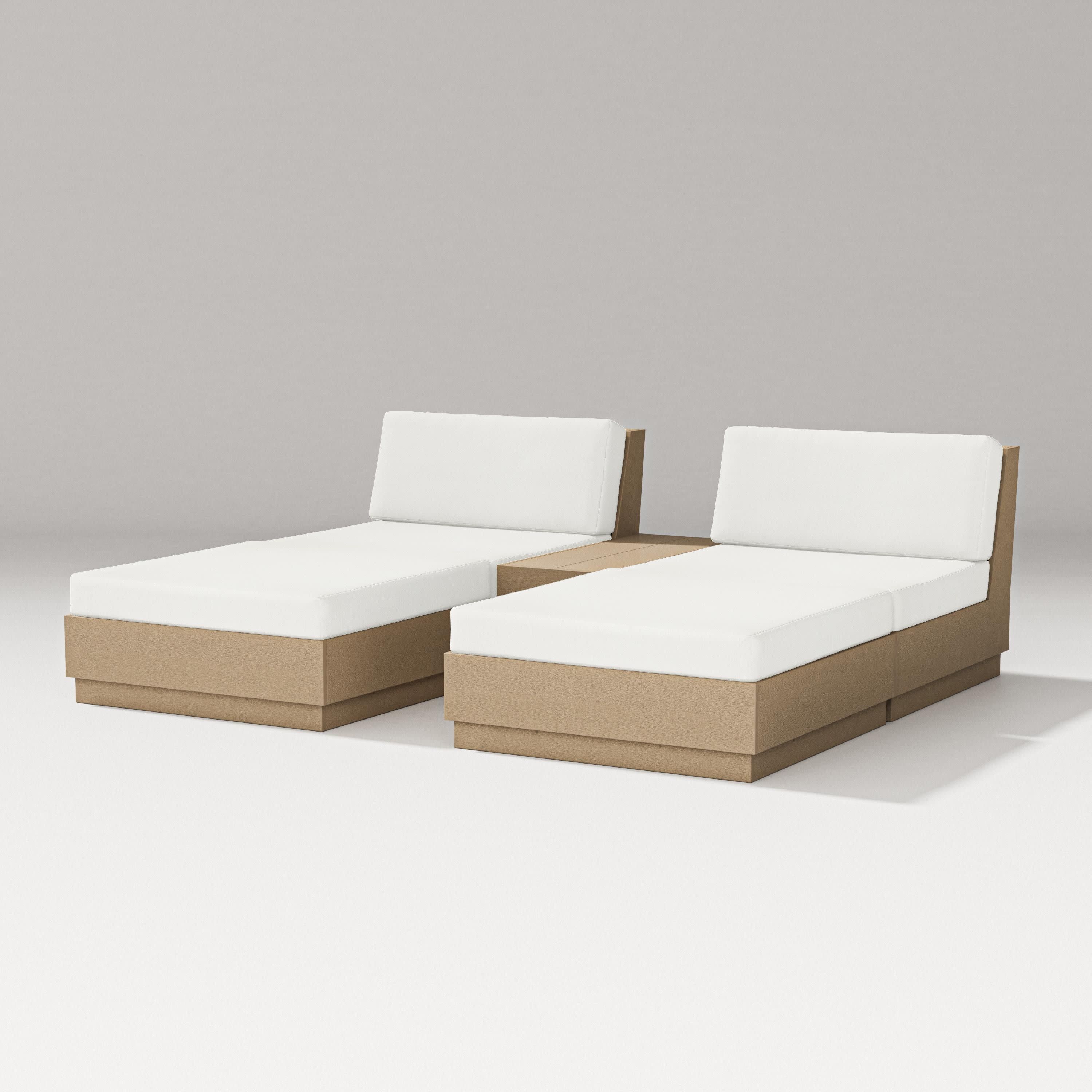 Elevate Double Chaise Set in Vintage Sahara / Natural Linen