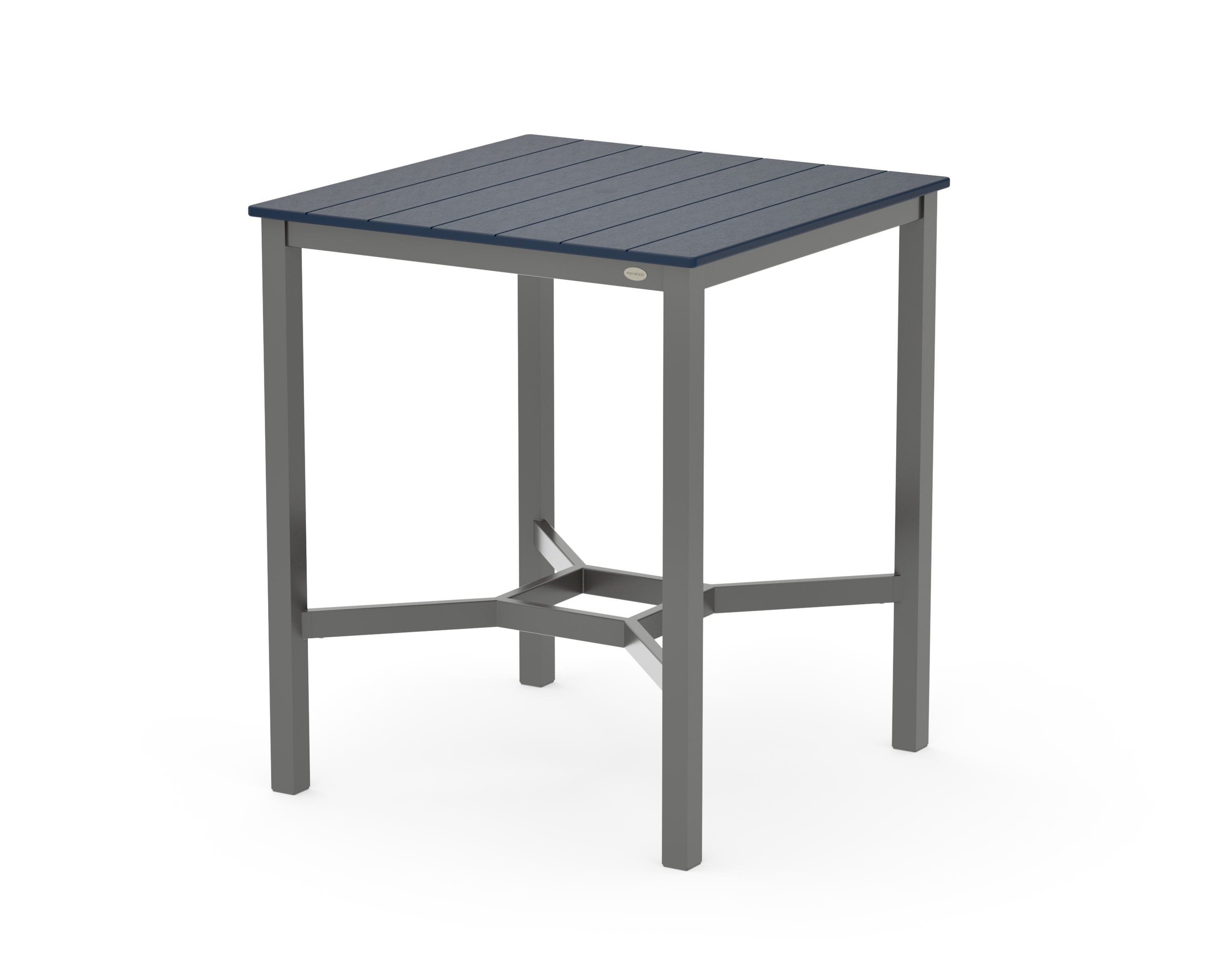 Main Street 36 x 36 Bar Table in Charcoal / Navy