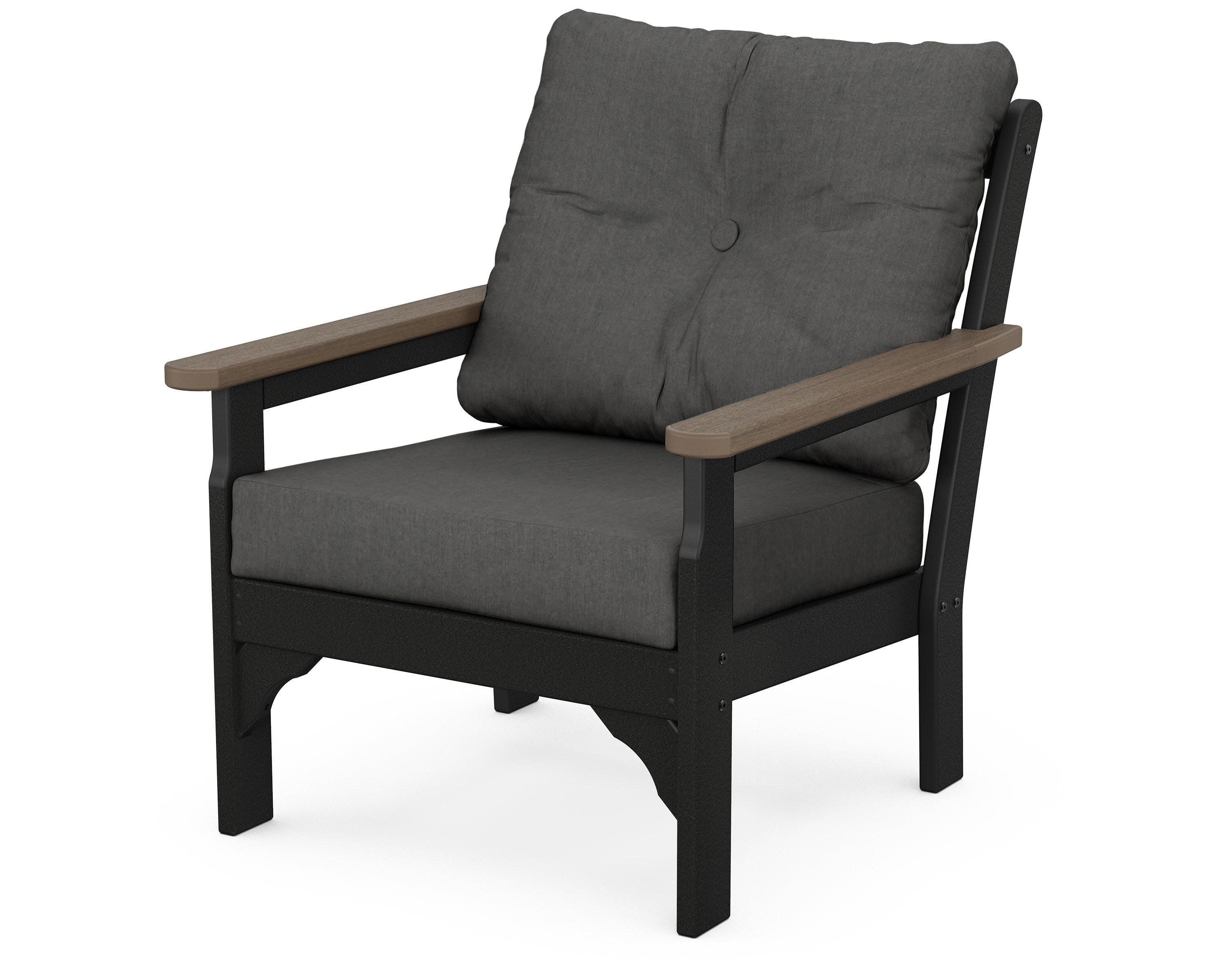 Vineyard Deep Seating Chair in White / Kona / Spectrum Carbon