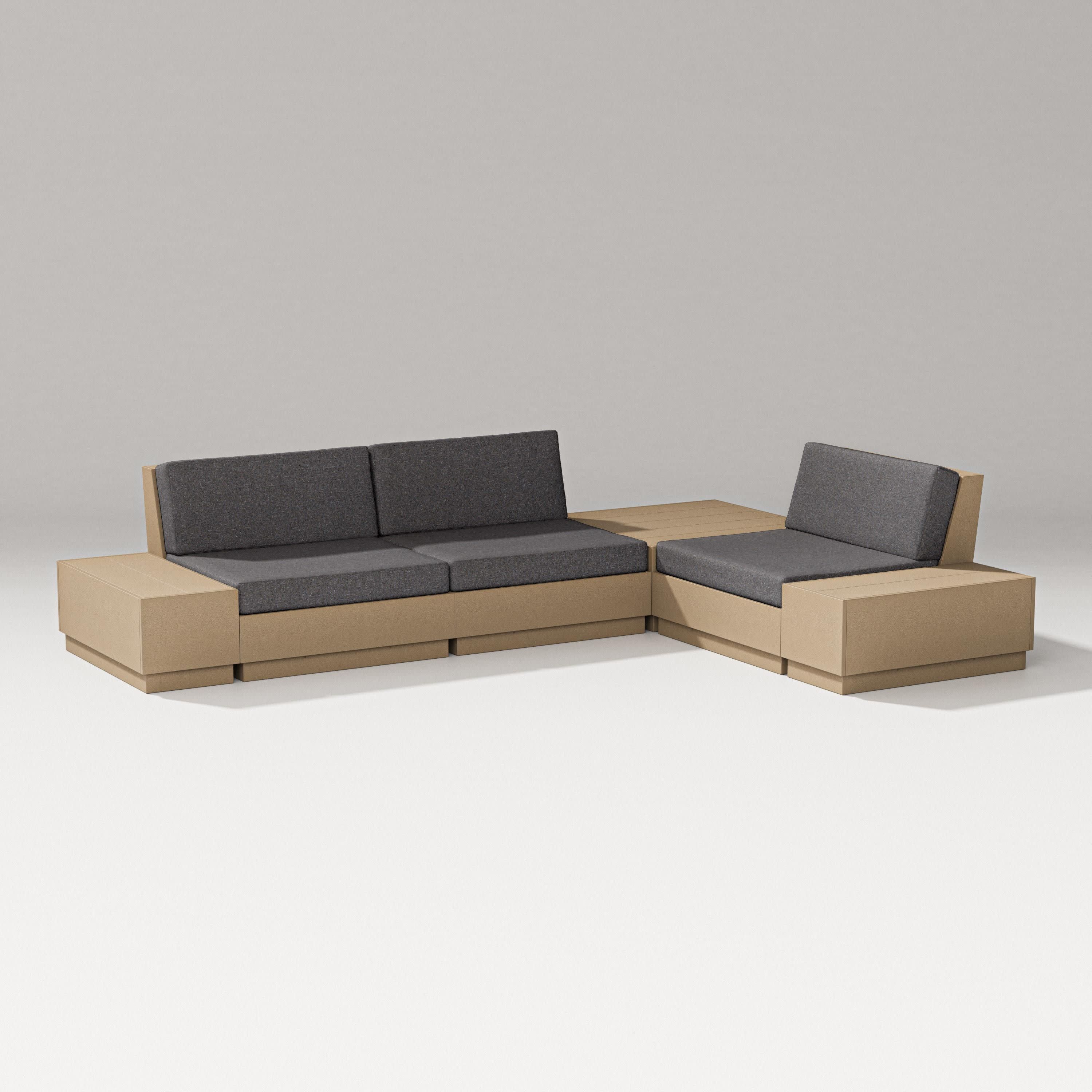 Elevate 6-Piece Corner Sectional in Vintage Sahara / Ash Charcoal