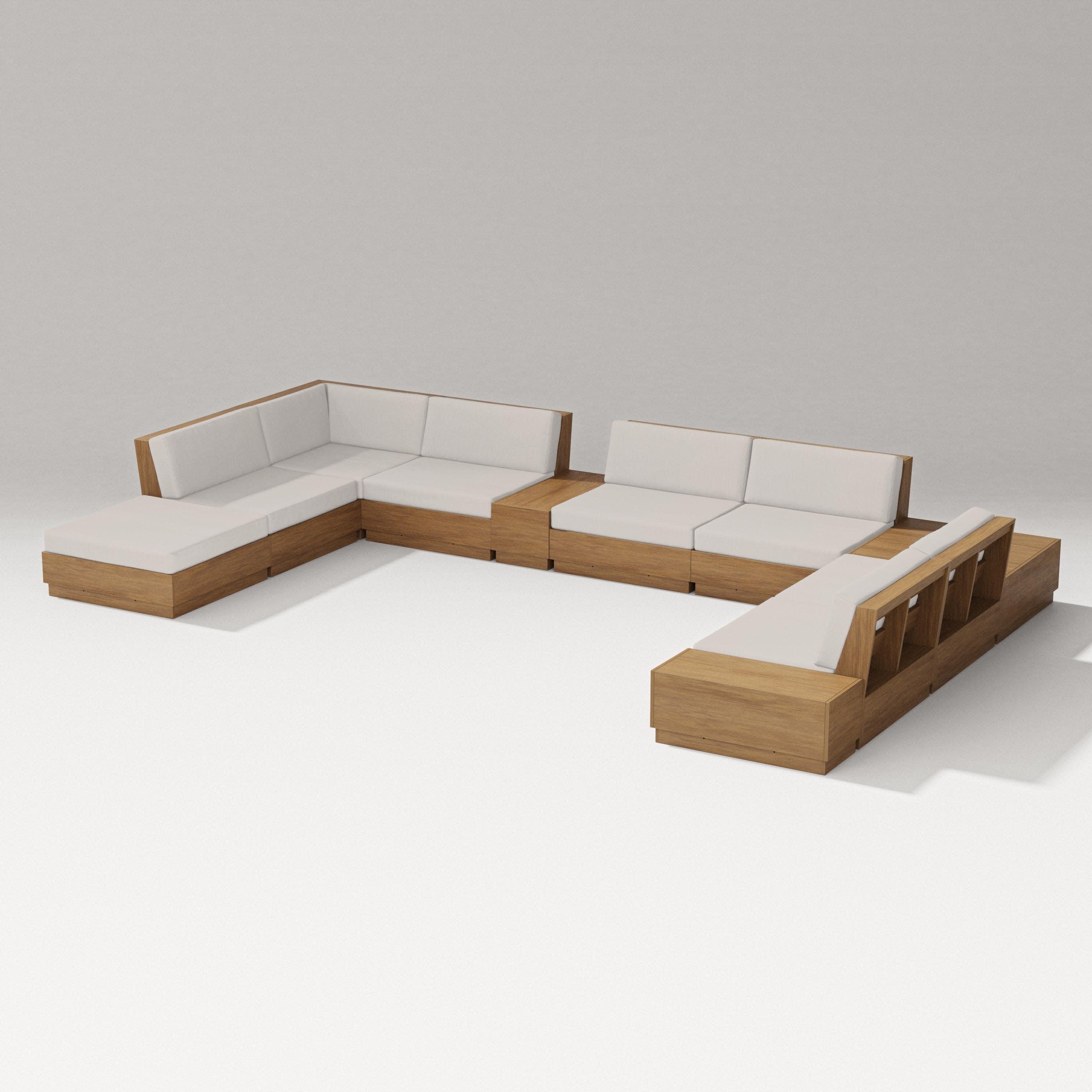 Elevate 11-Piece Conversation Sectional Set in Natural / Cast Ash