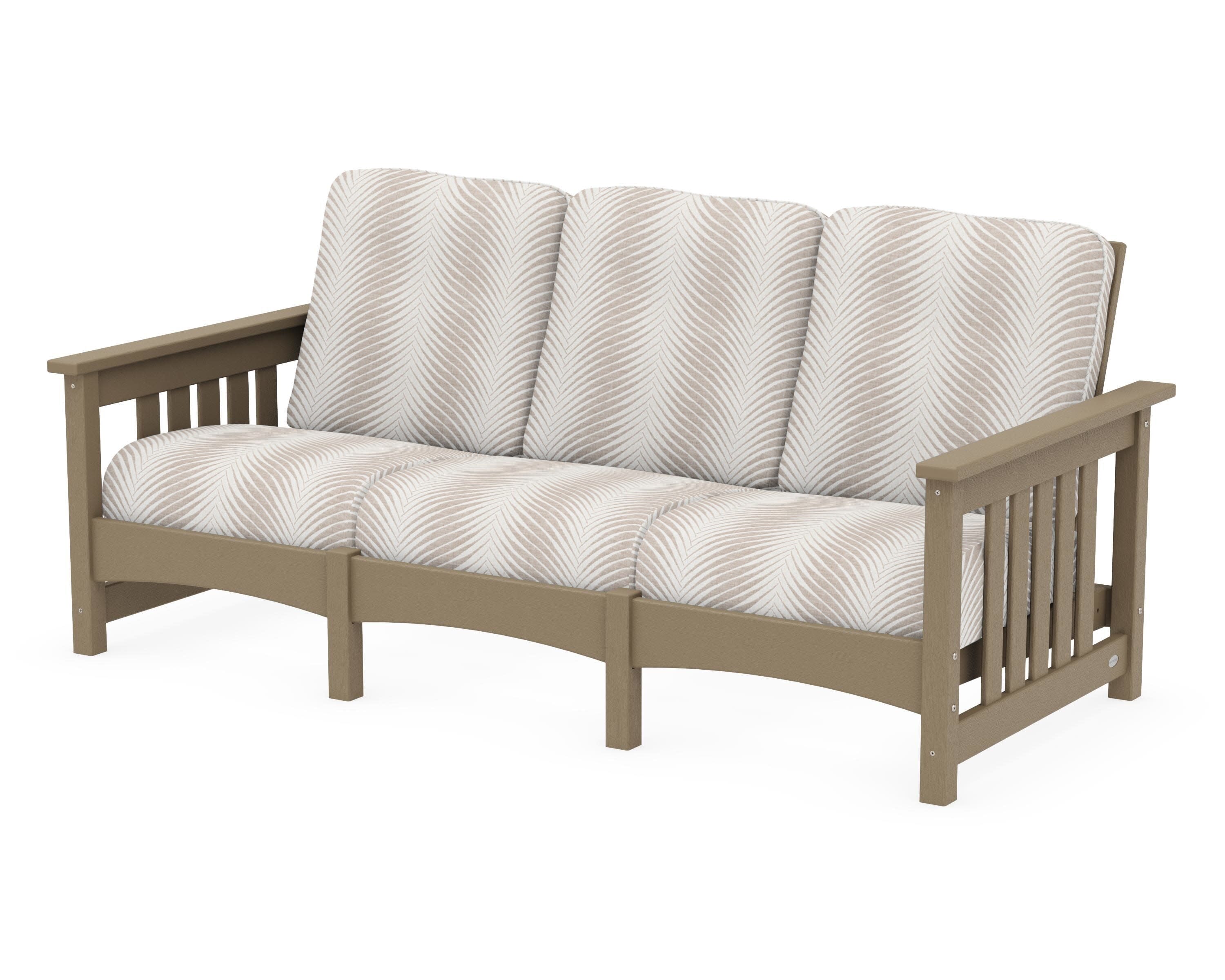 Club Mission Sofa in Vintage Sahara / Clock Out Cloud