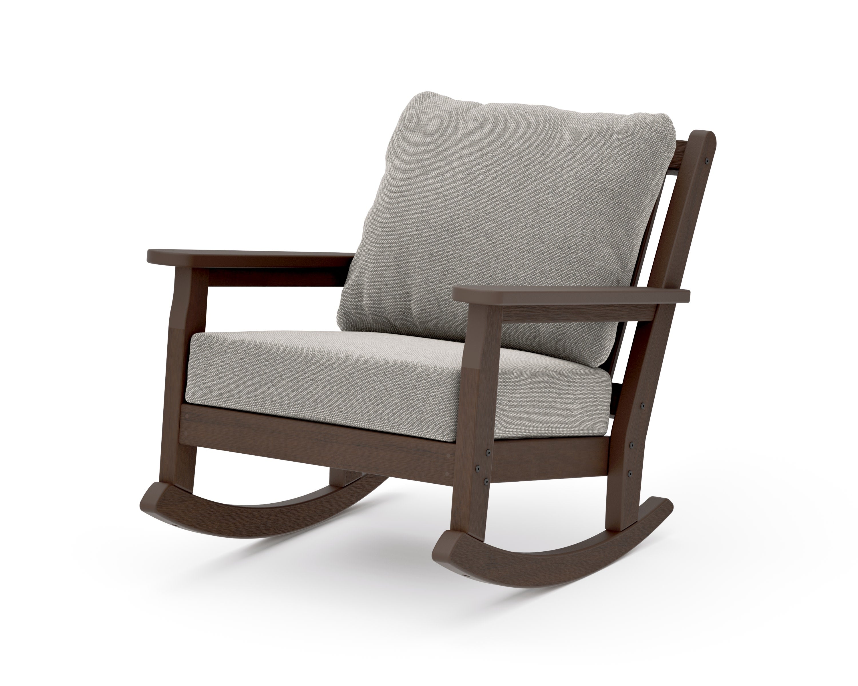 Chippendale Deep Seating Rocking Chair in Kona / Weathered Tweed
