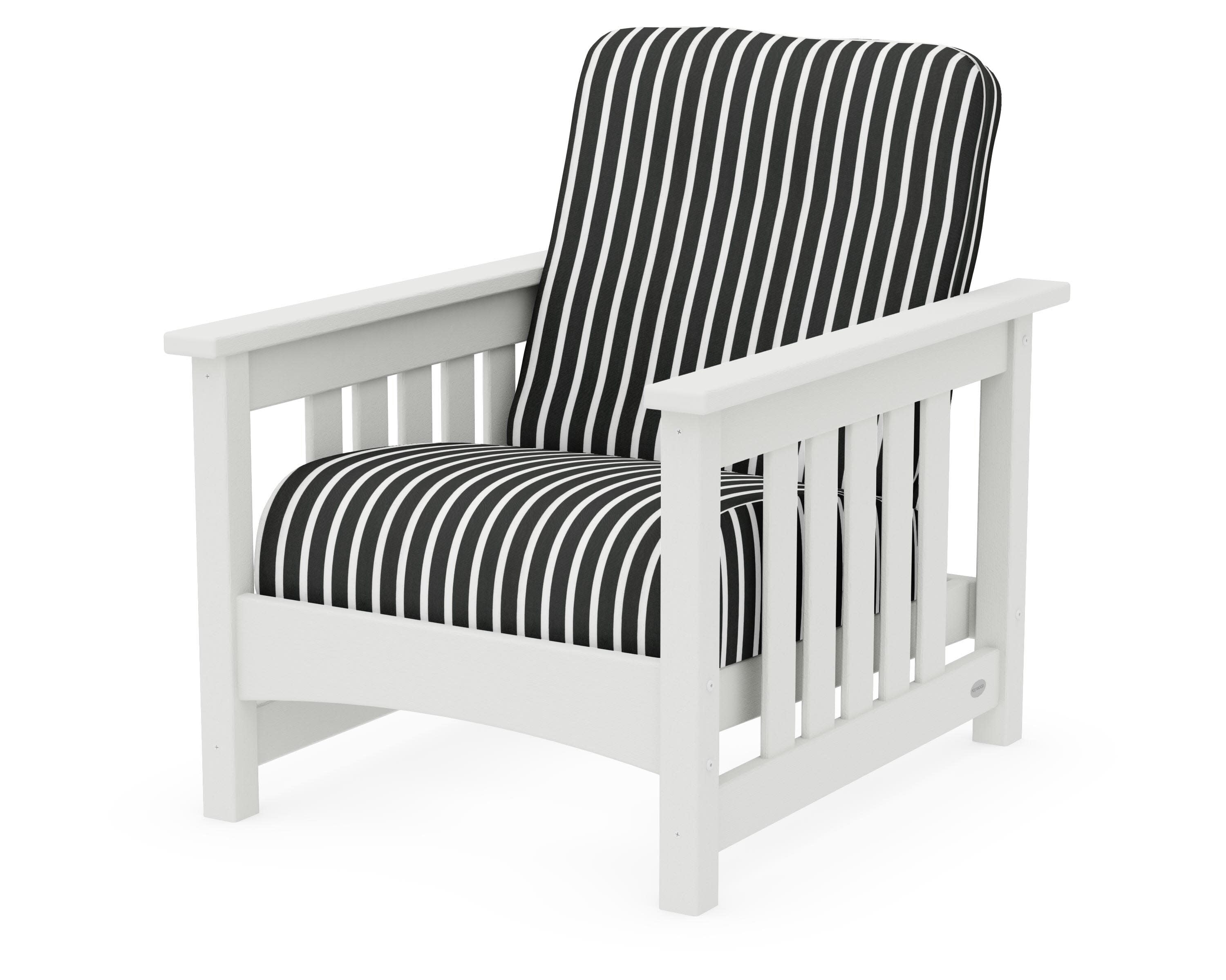 Club Mission Chair in Vintage White / Shore Classic