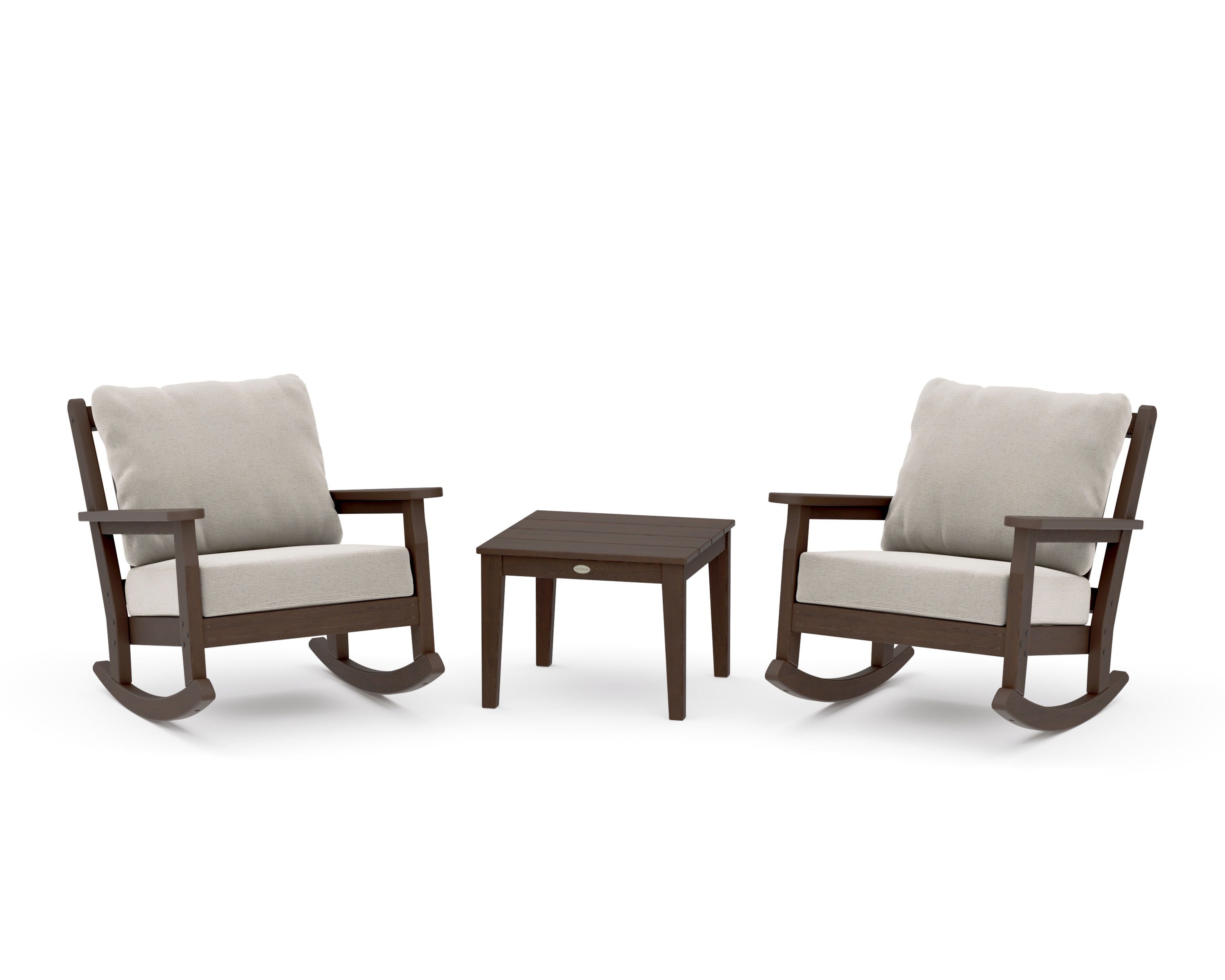 Chippendale 3-Piece Deep Seating Rocker Set in Kona / Dune Burlap