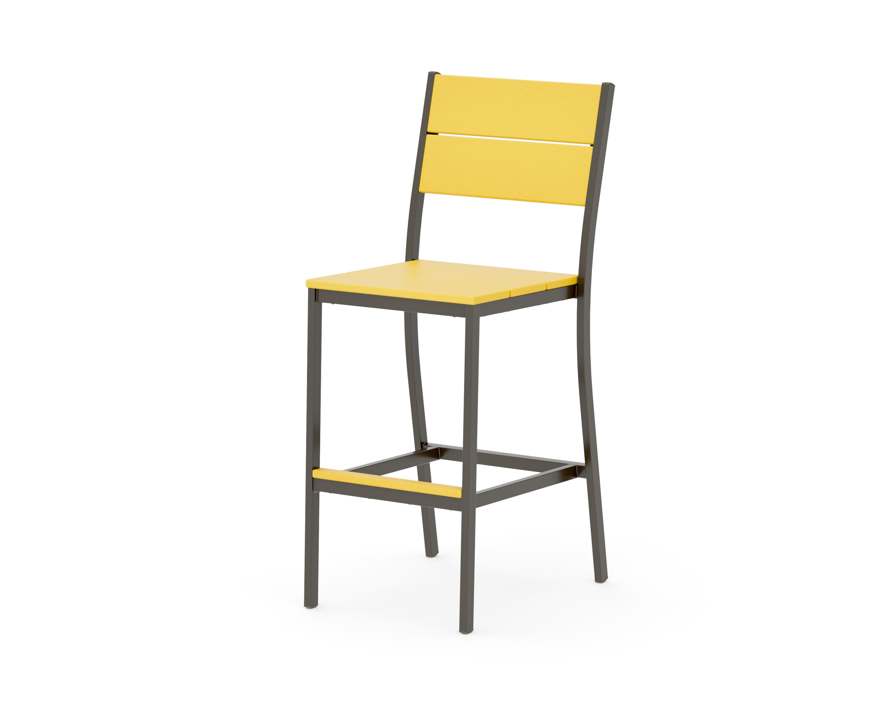Main Street Bar Side Chair in Bronze / Lemon