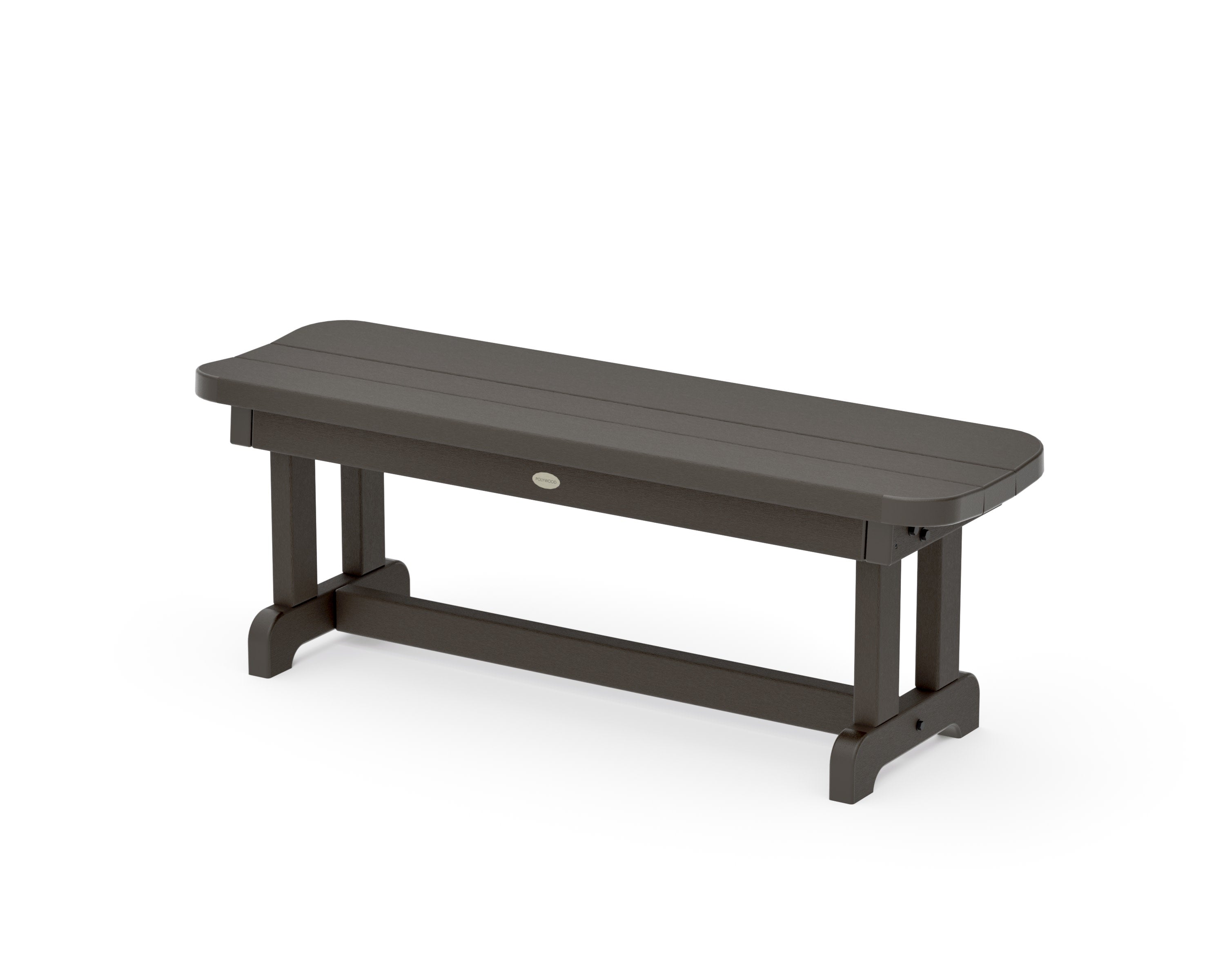 Park 48" Backless Bench in Vintage Coffee