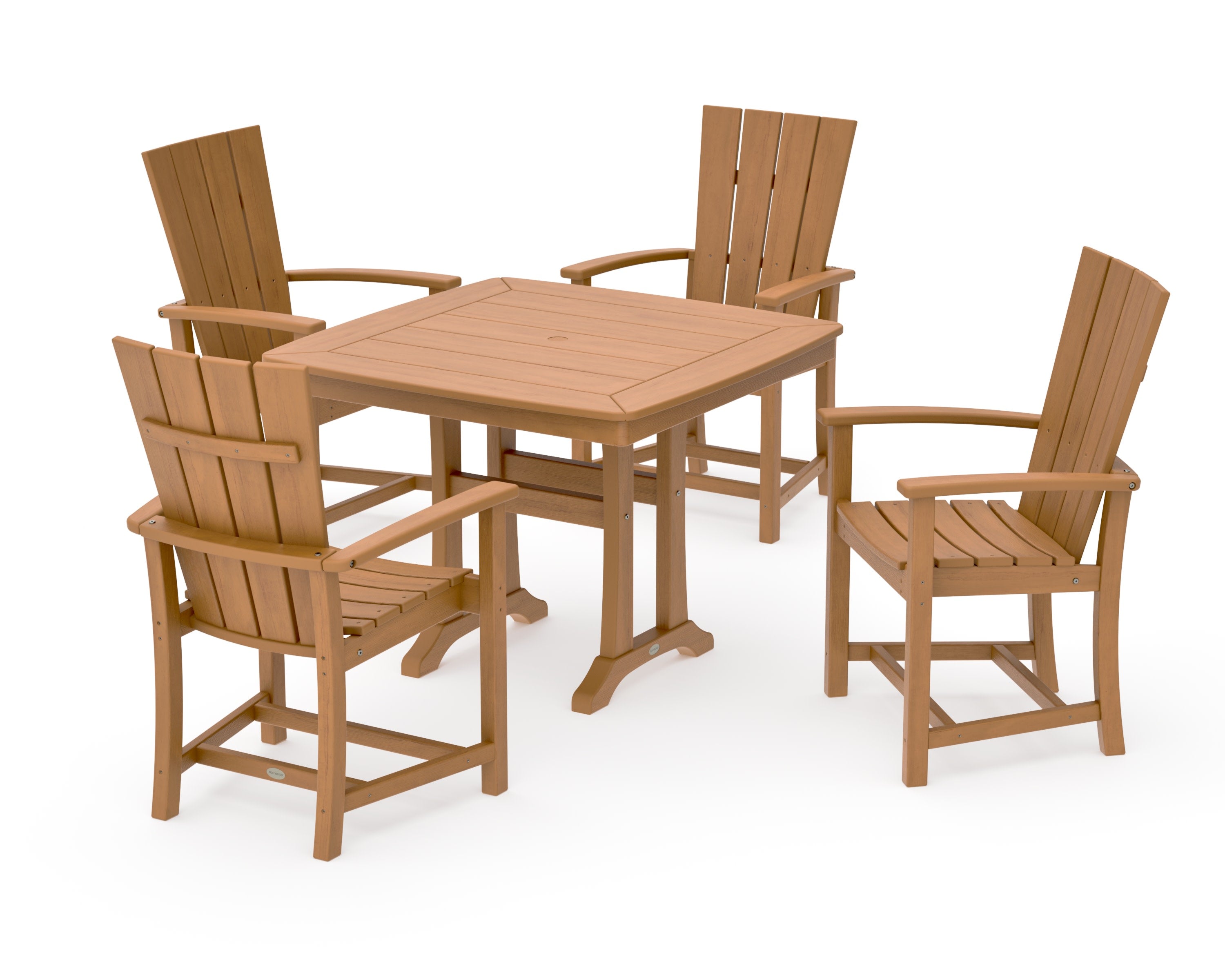 Quattro 5-Piece Dining Set with Trestle Legs in Natural