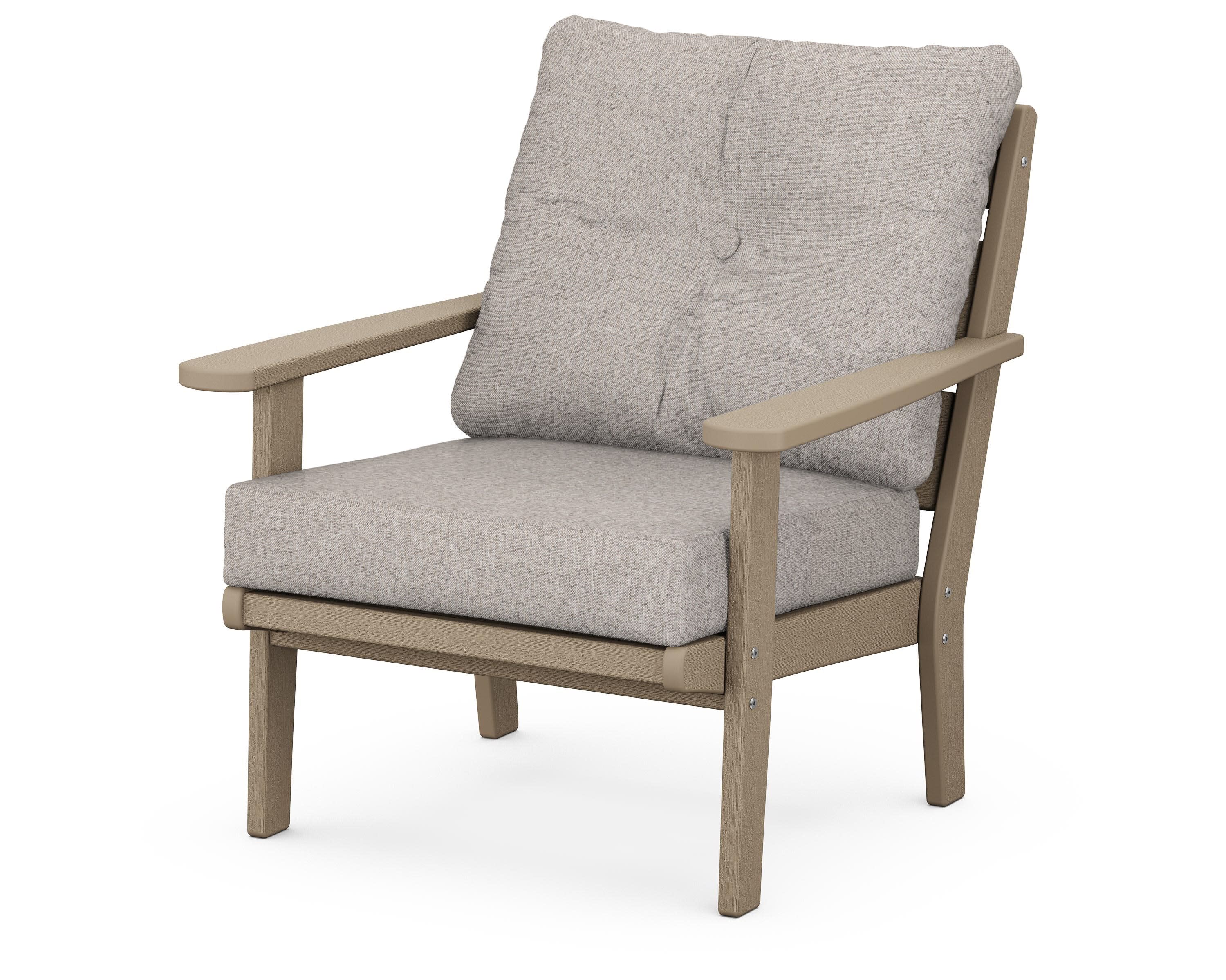 Lakeside Deep Seating Chair in Vintage Sahara / Weathered Tweed