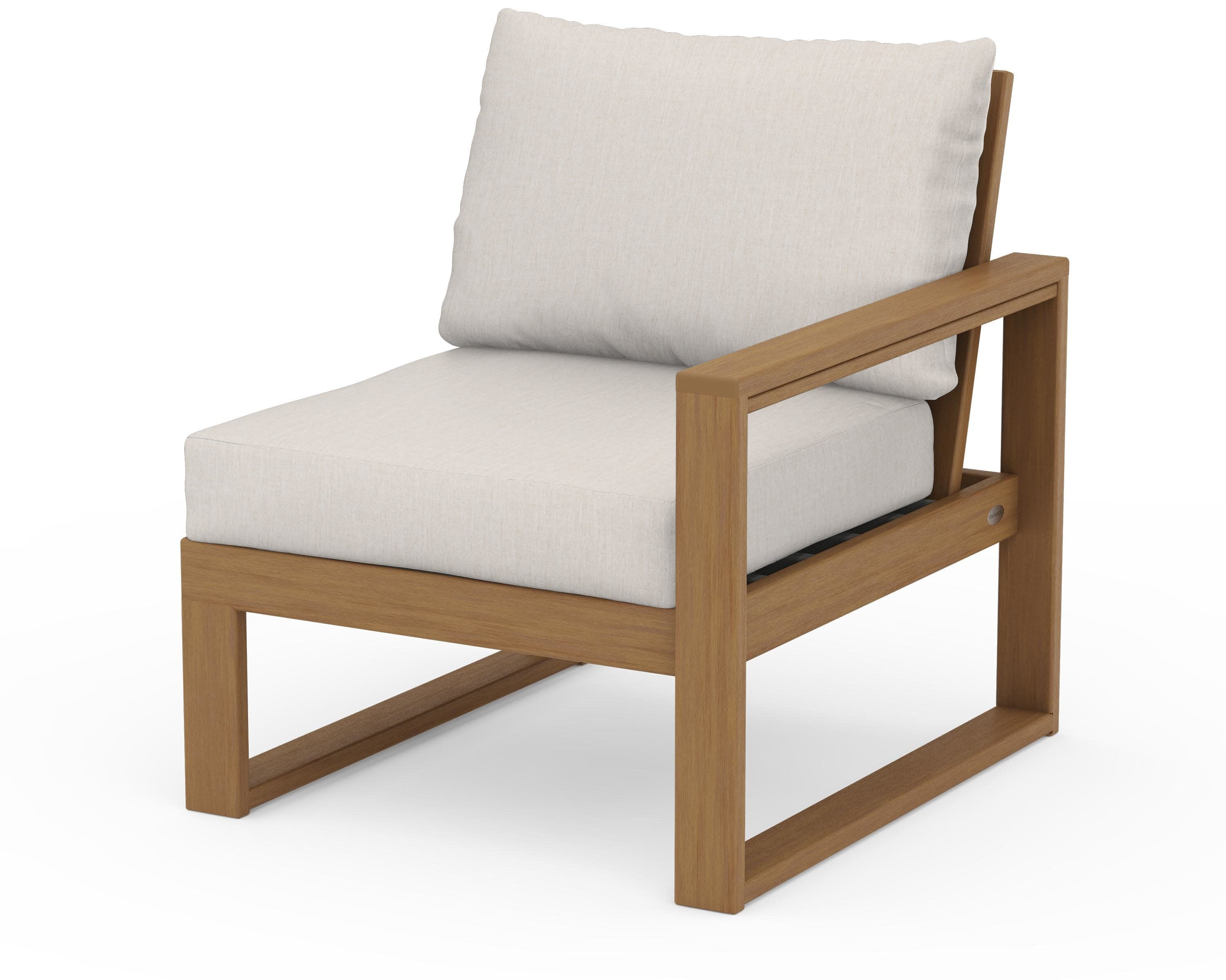EDGE Modular Right Arm Chair in Natural / Cast Ash