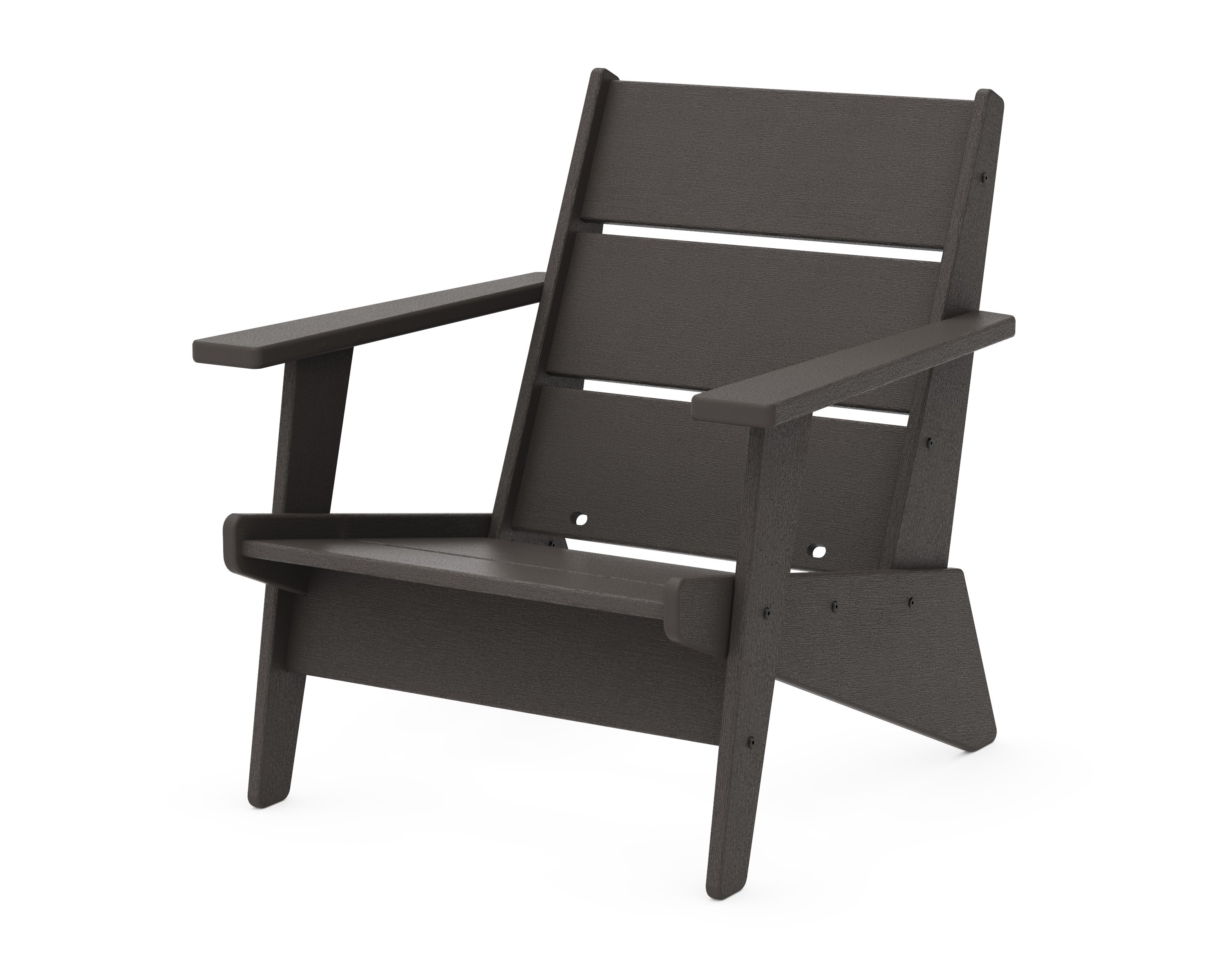 Riviera Modern Lounge Chair Frame in Vintage Coffee