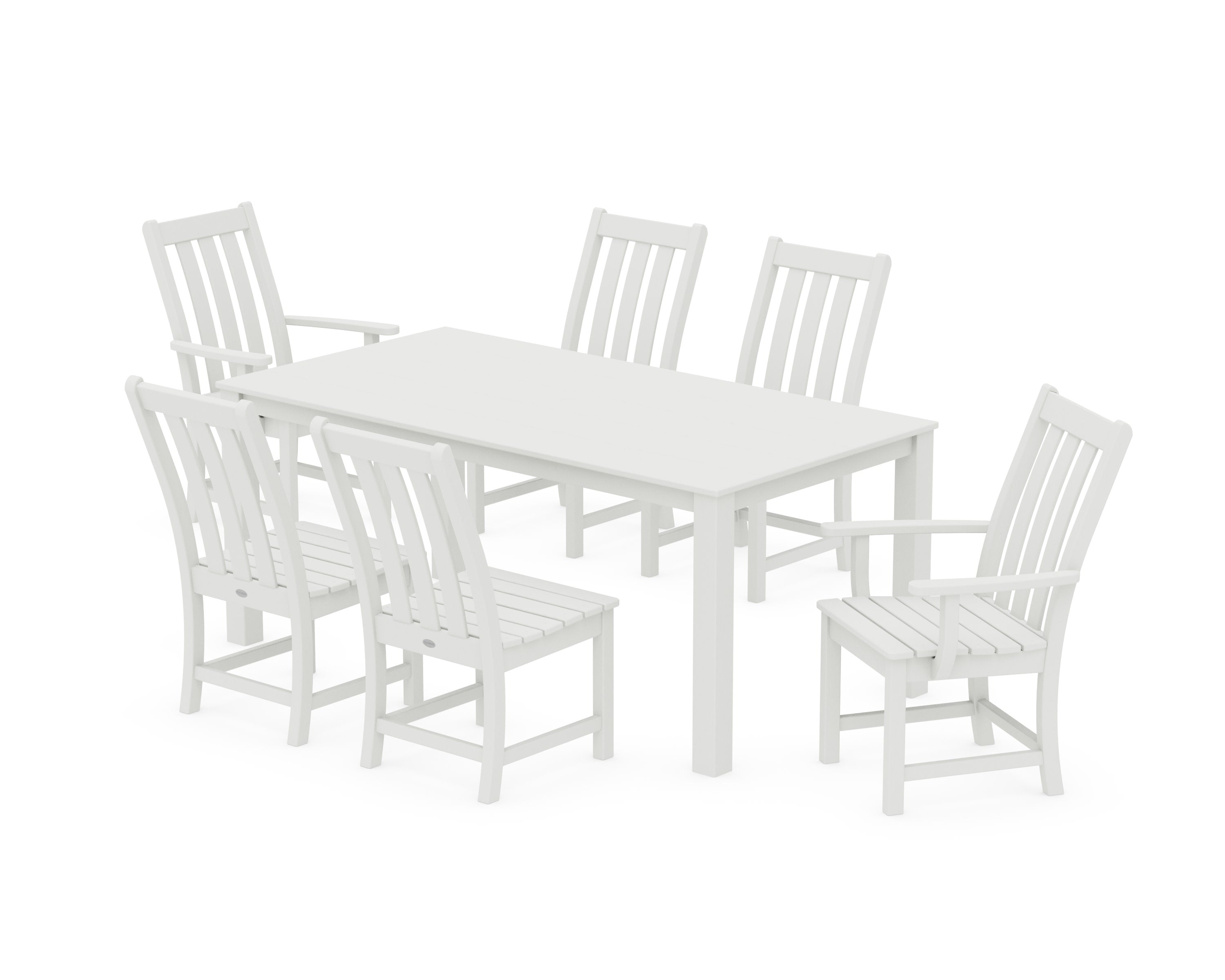 Vineyard 7-Piece Parsons Dining Set in Vintage White