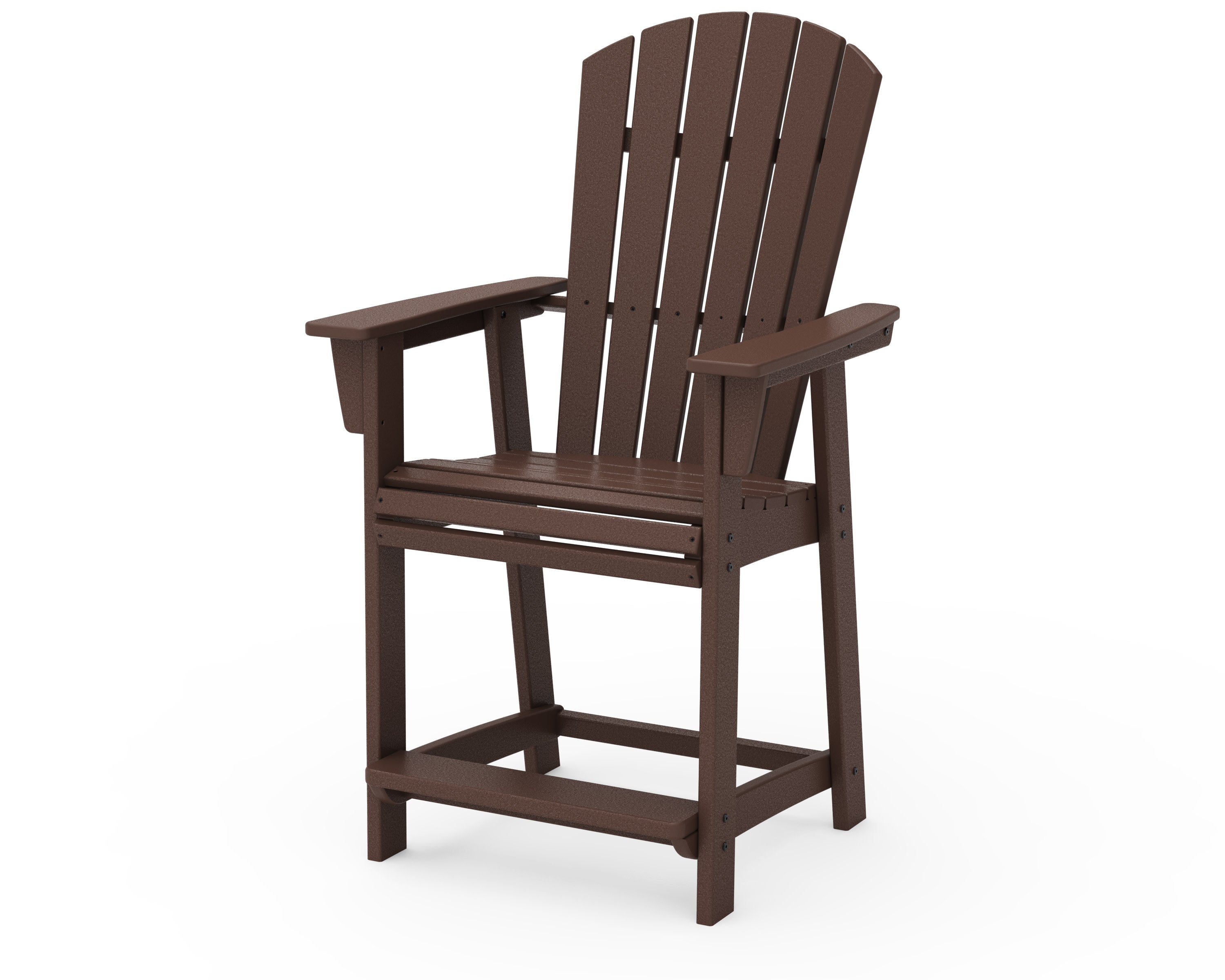 Nautical Curveback Adirondack Counter Chair in Mahogany
