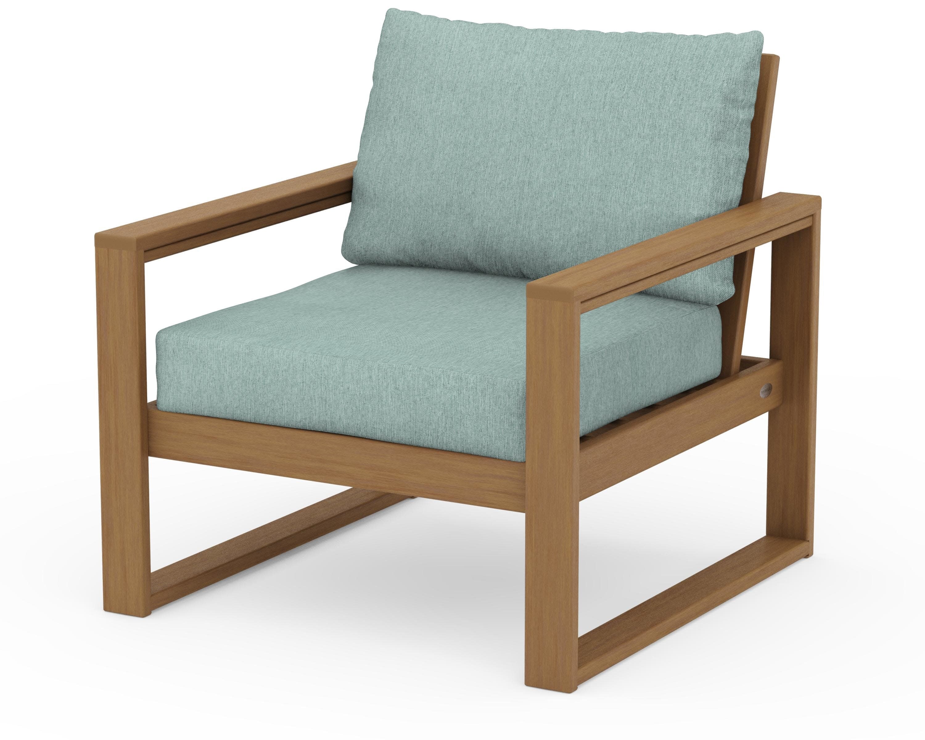 EDGE Club Chair in Natural / Glacier Spa