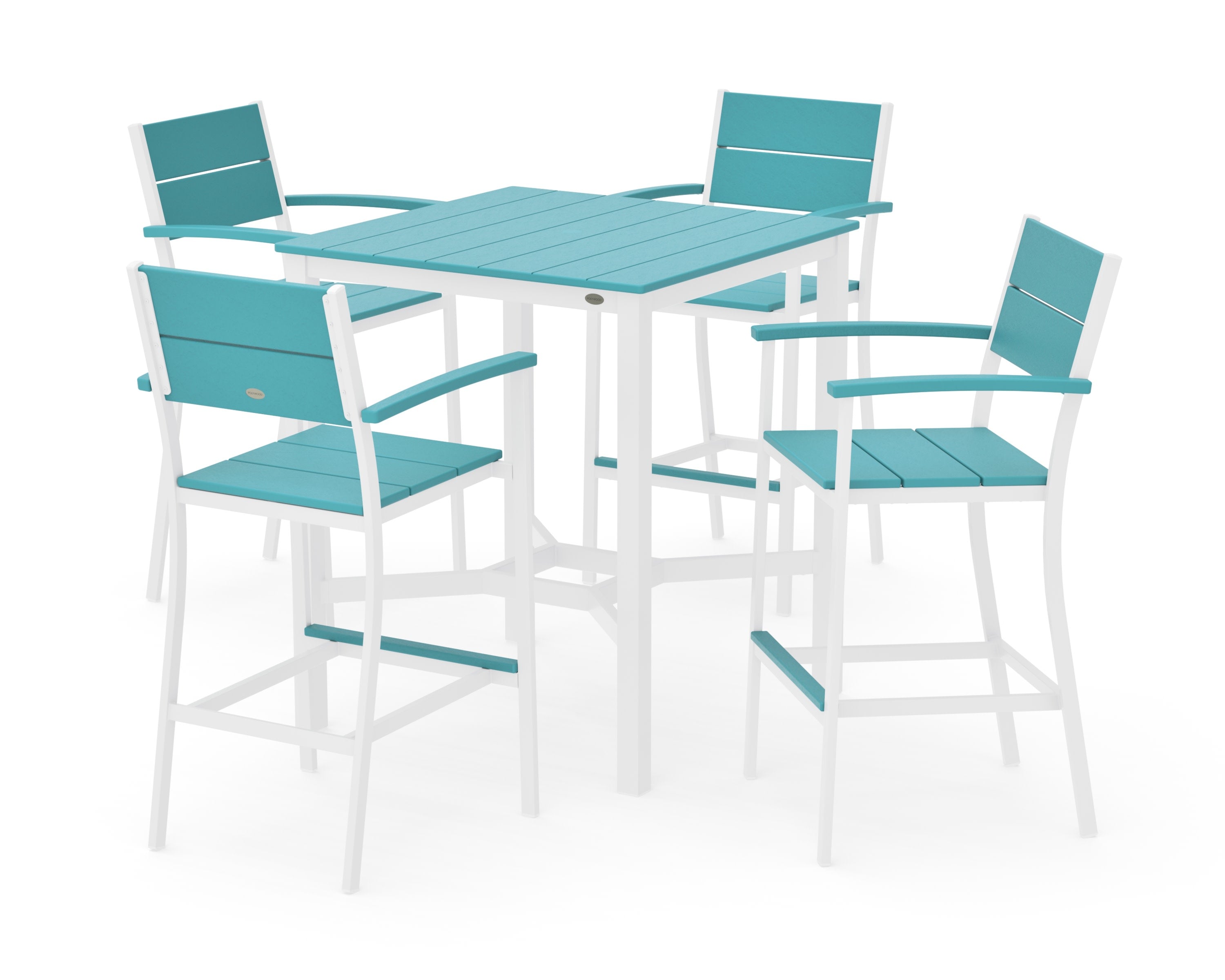 Main Street 5-Piece Bar Set in White / Aruba