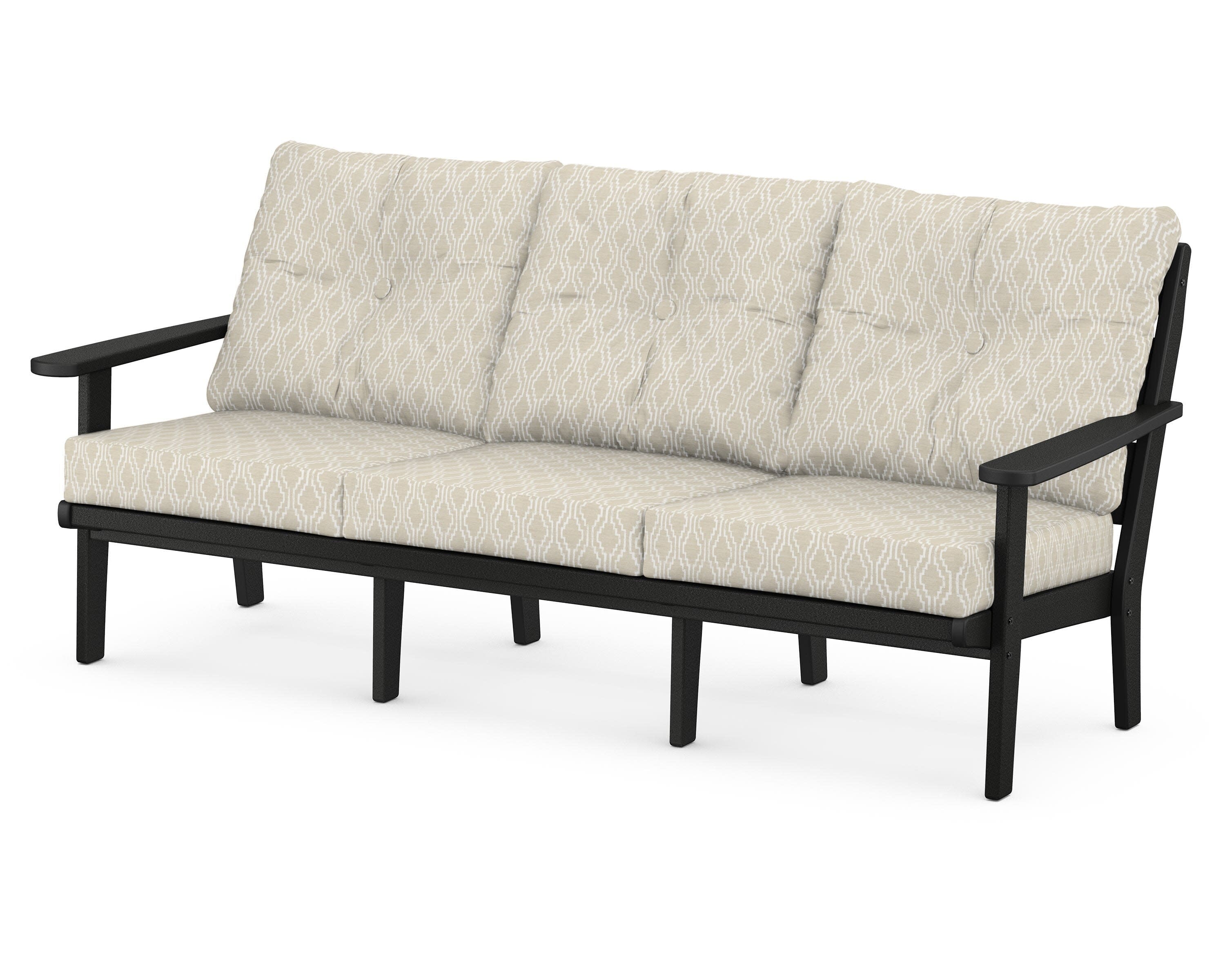 Lakeside Deep Seating Sofa in Black / Solve Linen