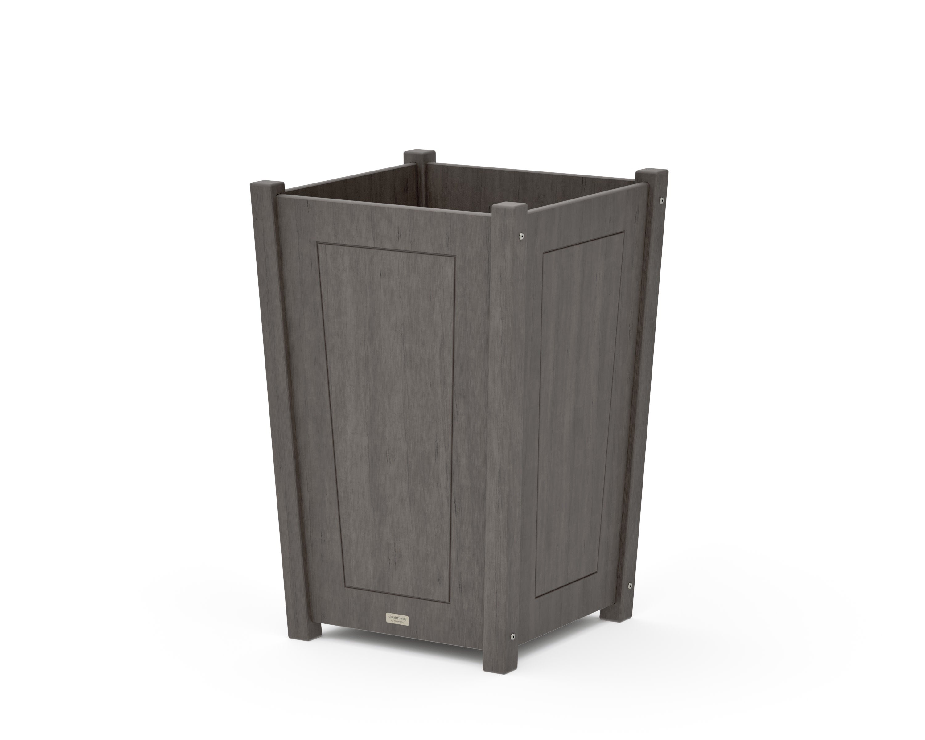 Country Living Large Tapered Square Planter Box in Driftwood