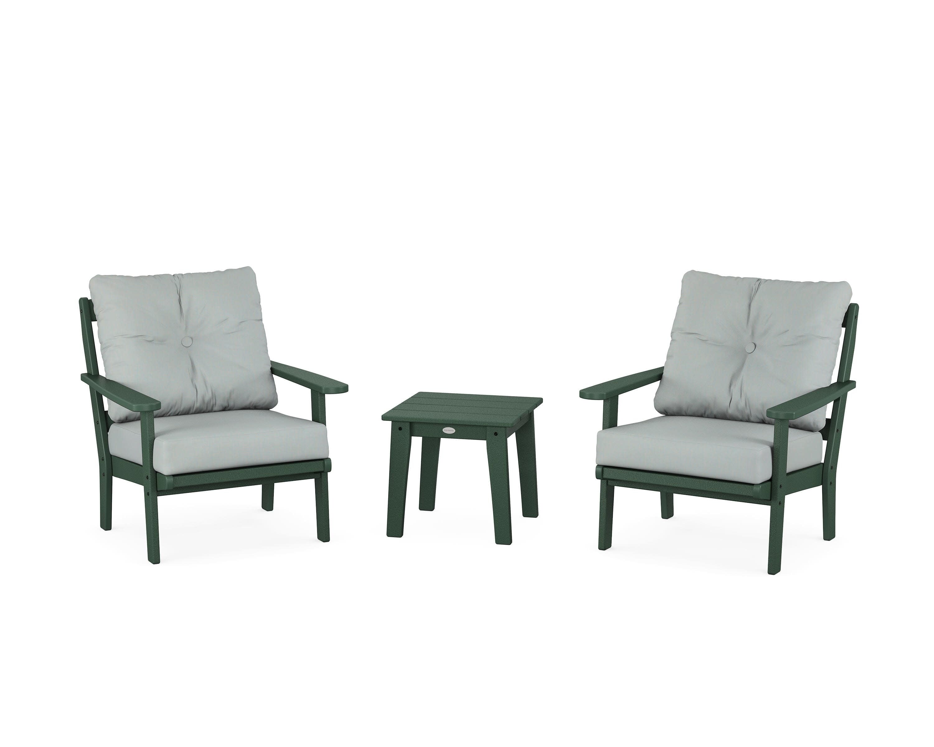 Mission 3-Piece Deep Seating Set in Green / Spa