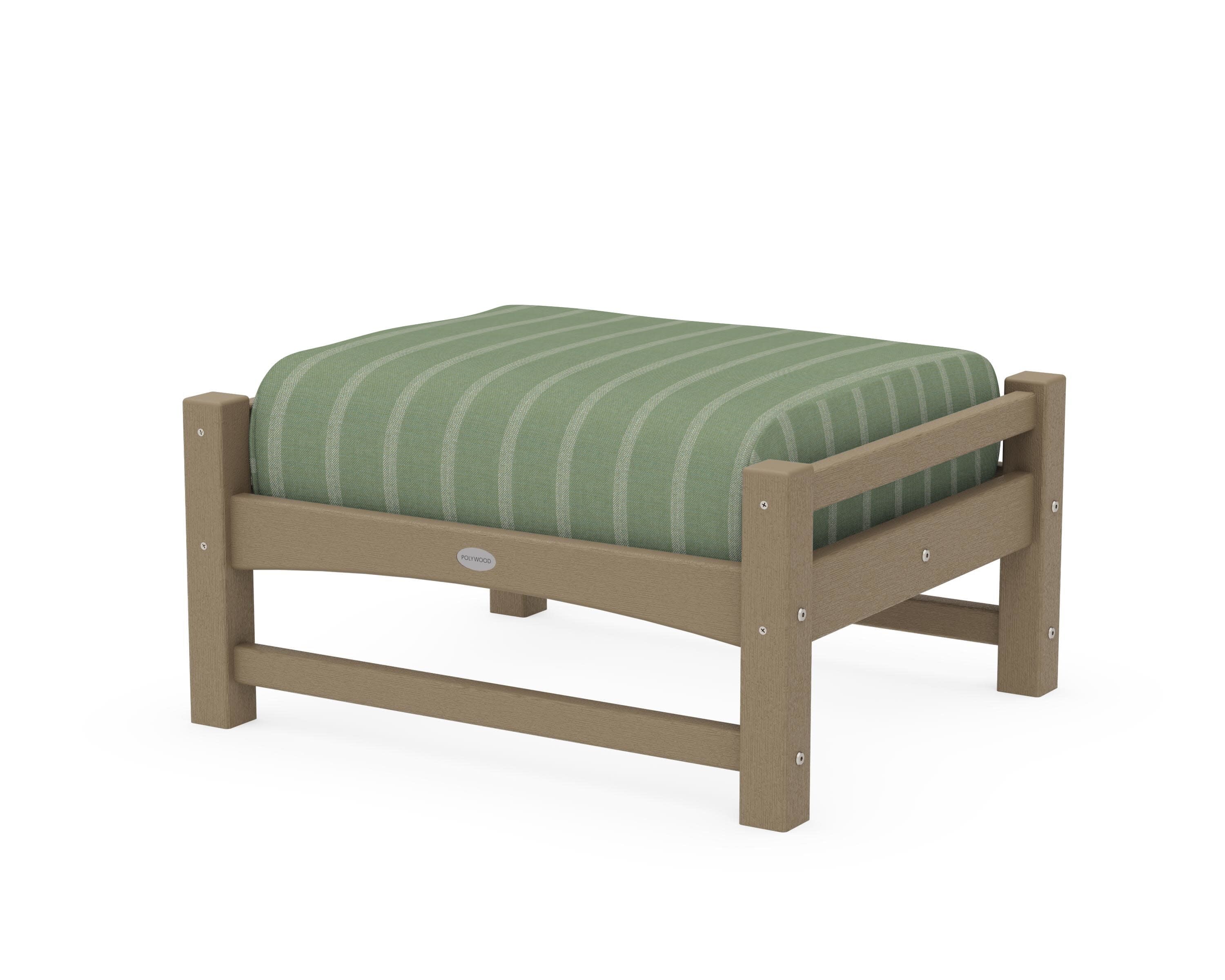 Club Ottoman in Vintage Sahara / Unwind Rainwashed