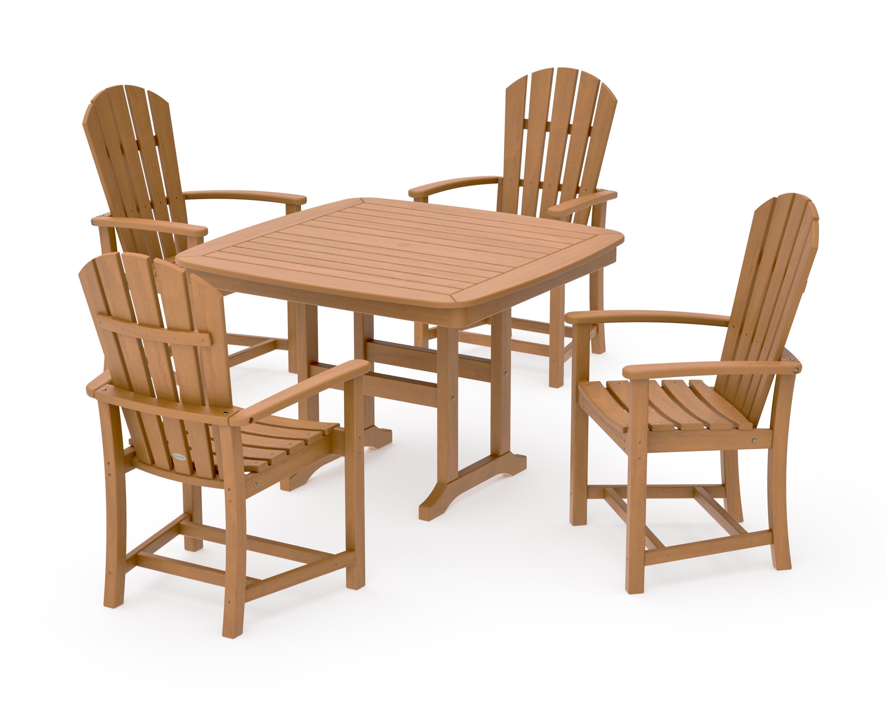 Palm Coast 5-Piece Dining Set with Trestle Legs in Natural