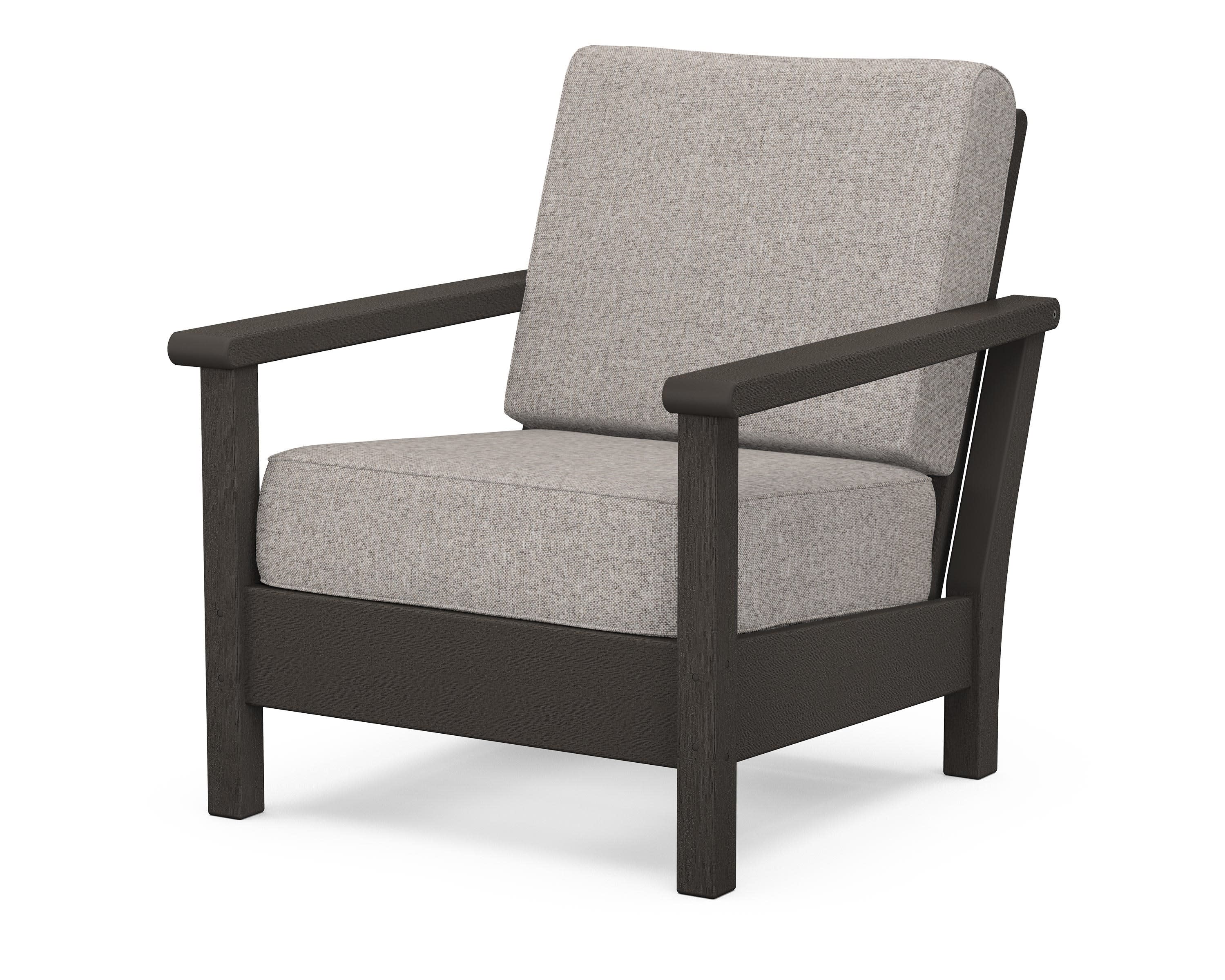 Harbour Deep Seating Chair in Vintage Coffee / Weathered Tweed
