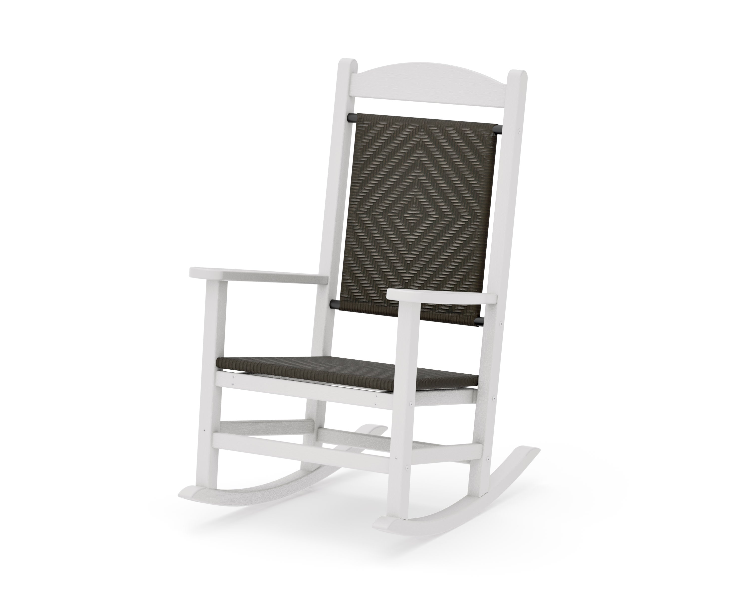 Presidential Woven Rocking Chair in Vintage White / Cahaba