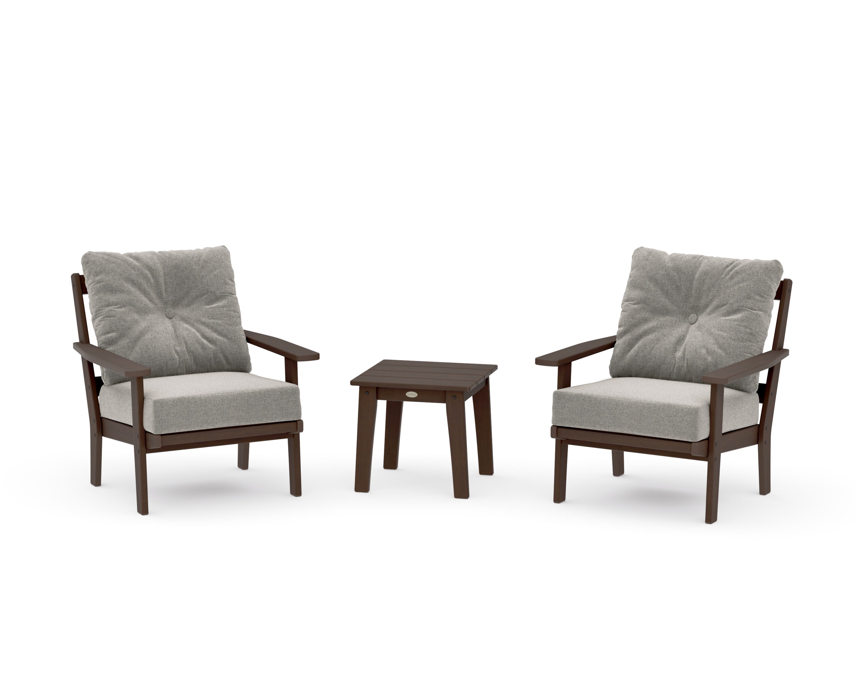 Prairie 3-Piece Deep Seating Set in Kona / Weathered Tweed