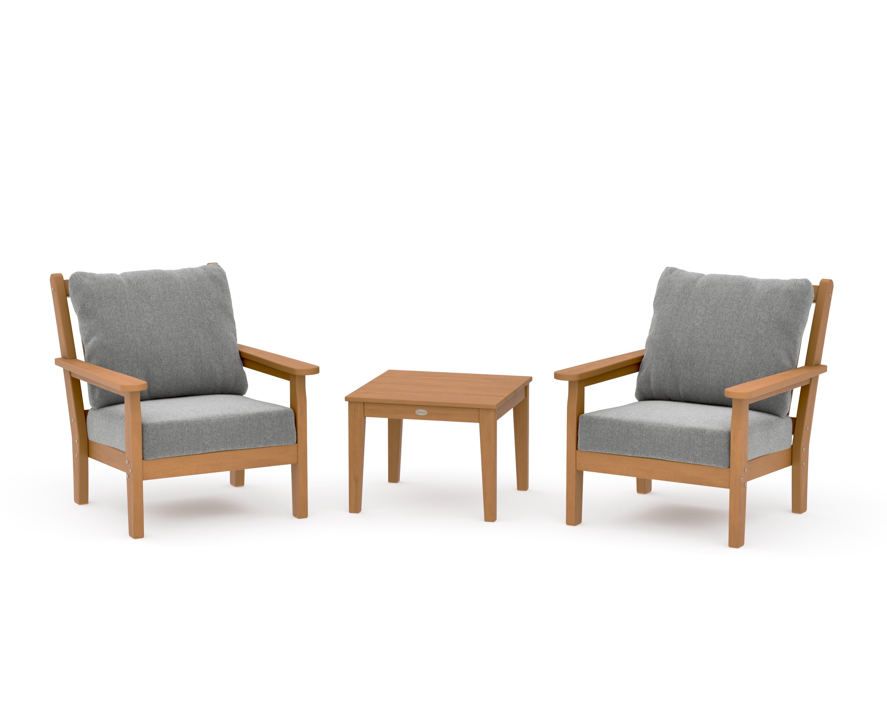 Chippendale 3-Piece Deep Seating Set in Natural / Grey Mist