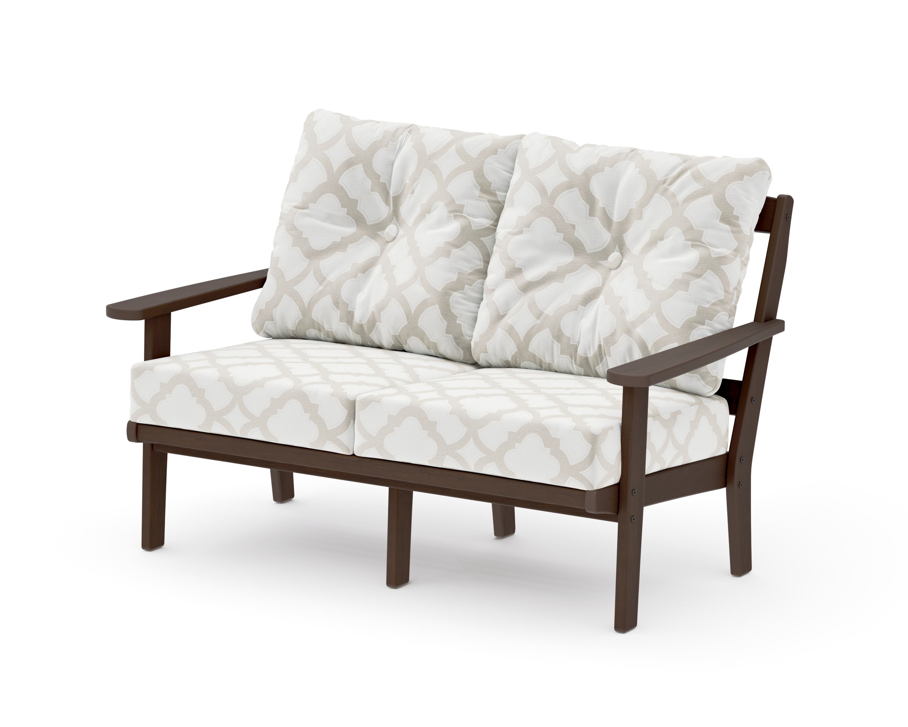 Mission Deep SeatingLoveseat in Kona / Trellis Dune Burlap