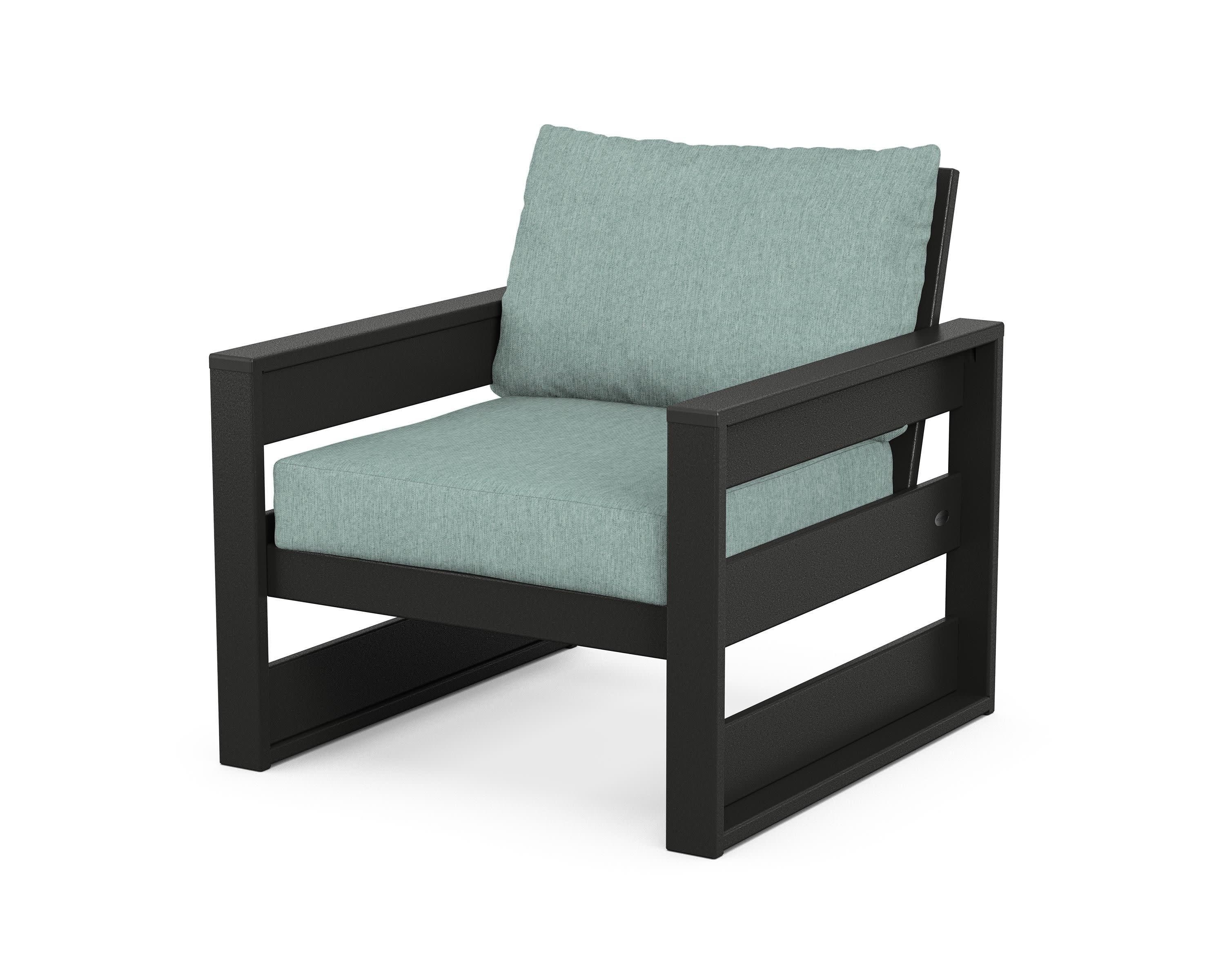 Westport Club Chair in Black / Glacier Spa