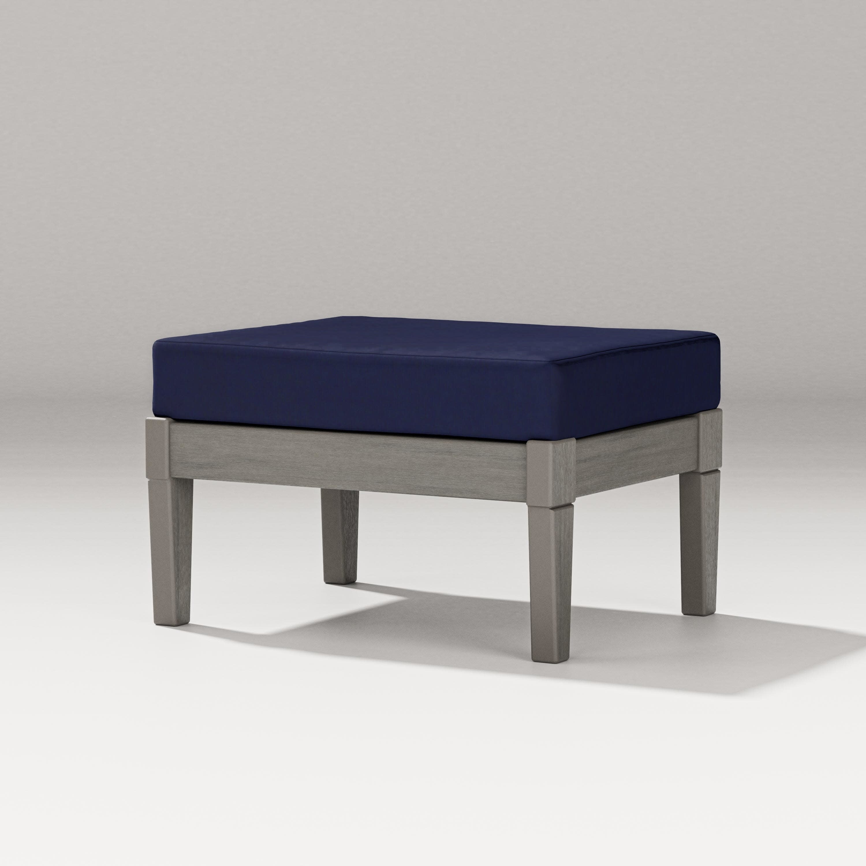 Estate Lounge Ottoman in Driftwood / Navy