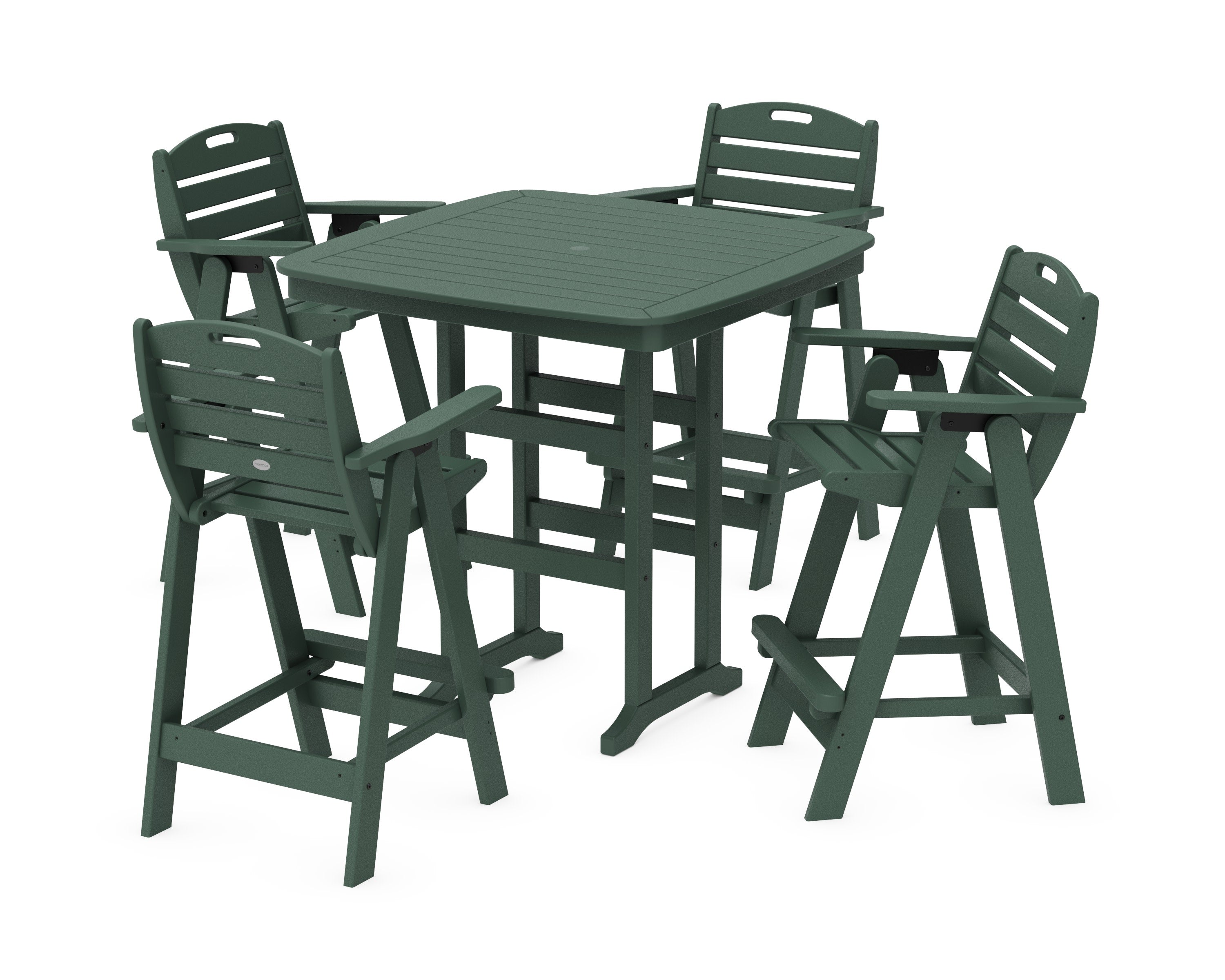 Nautical 5-Piece Bar Set in Green