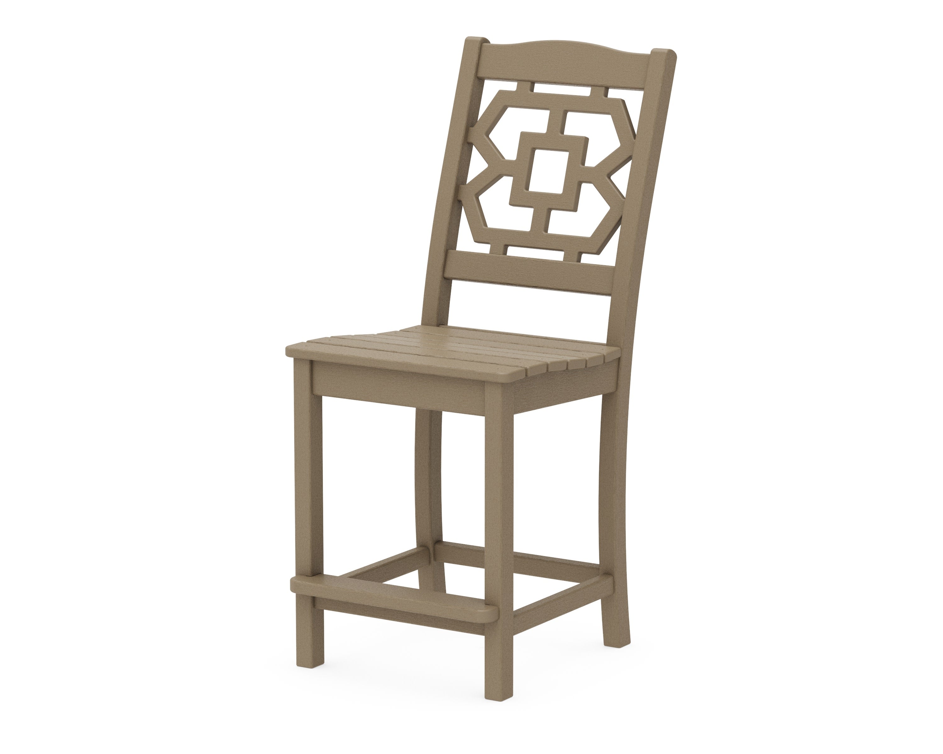 Chinoiserie Counter Side Chair in Vintage Sahara