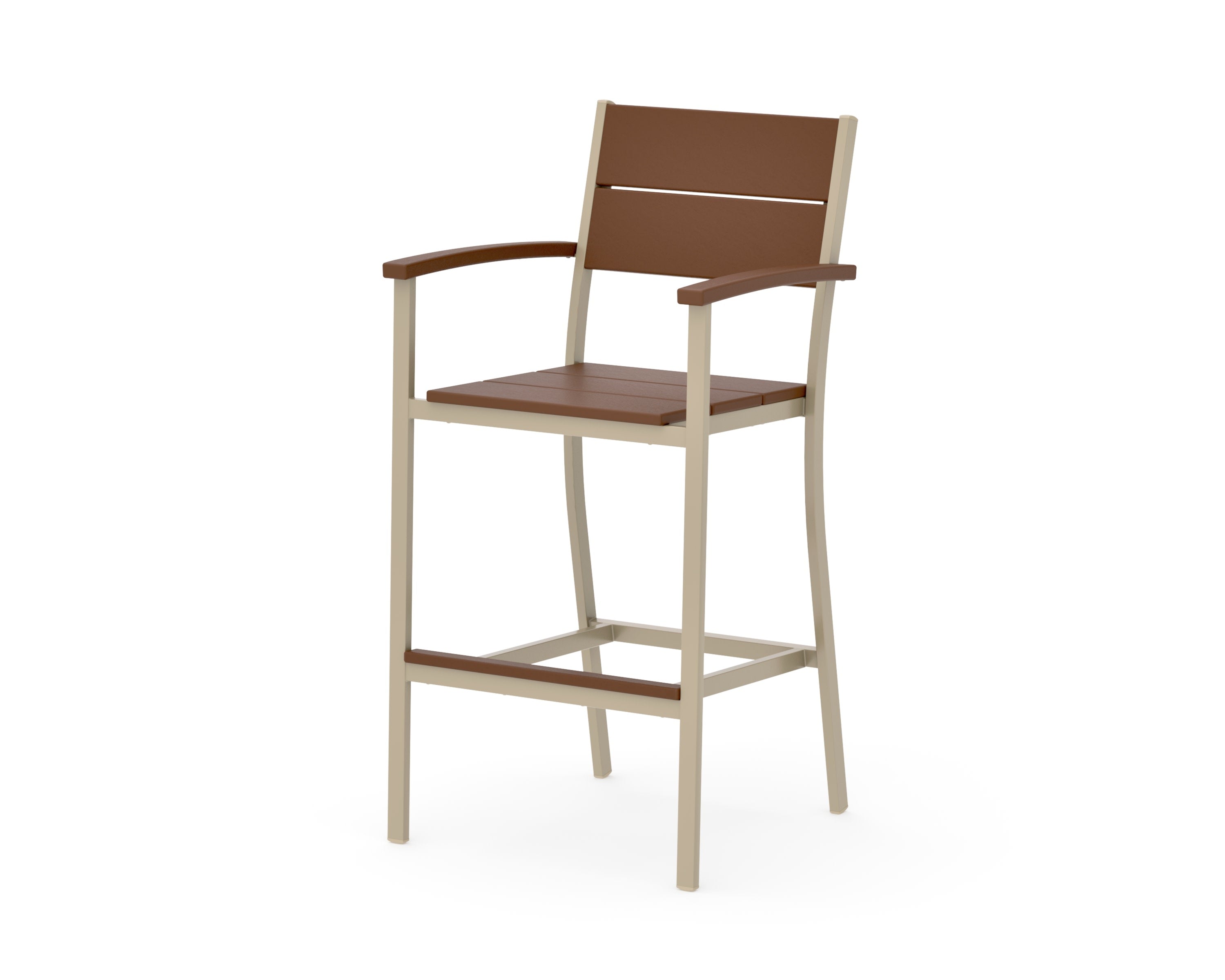 Main Street Bar Arm Chair in Sand / Teak