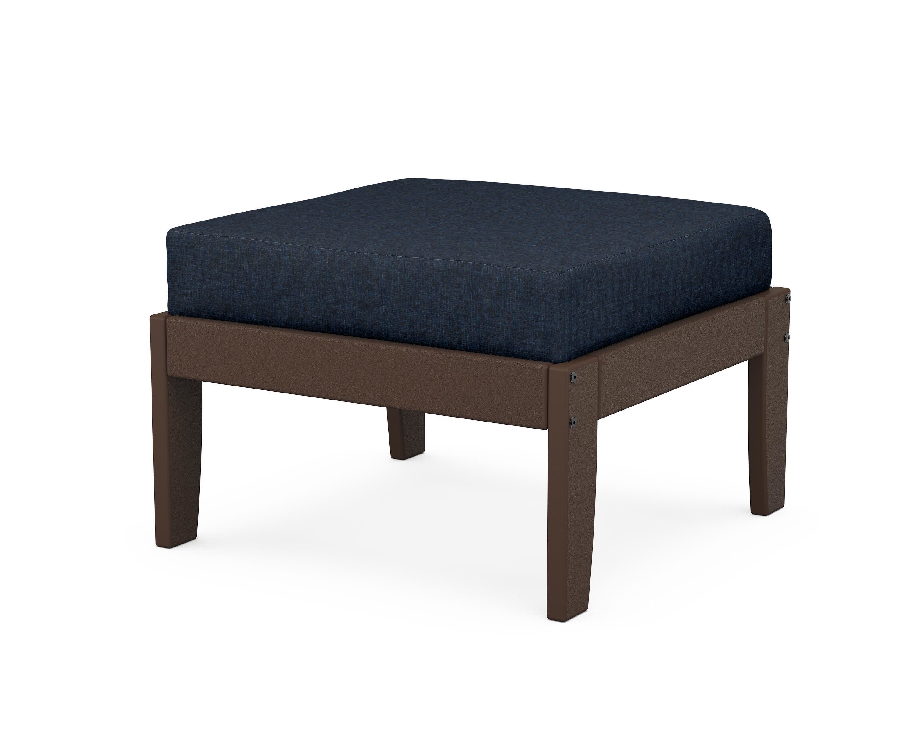 Modular Ottoman - Classic in Mahogany / Marine Indigo