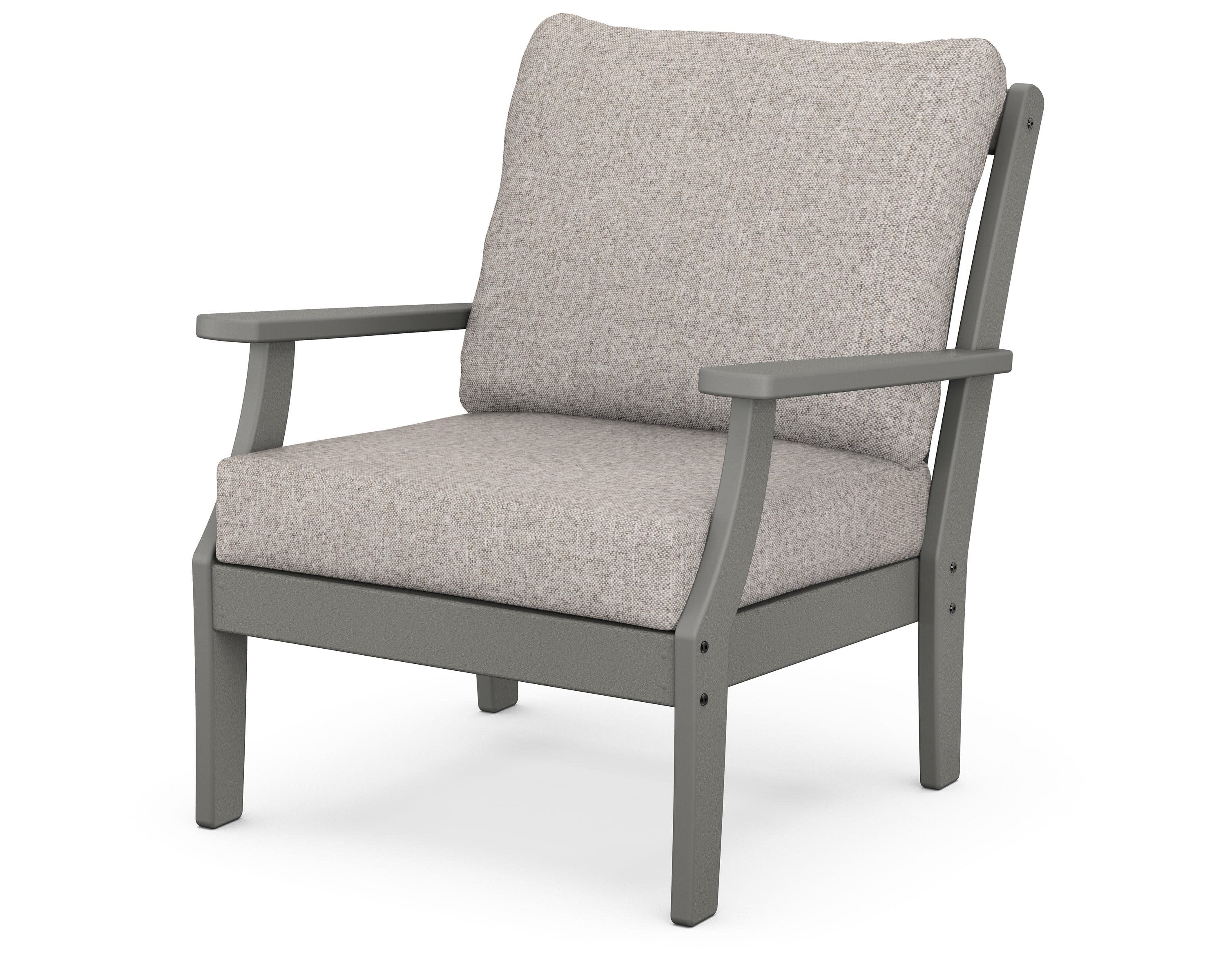 Braxton Deep Seating Chair in Slate Grey / Weathered Tweed