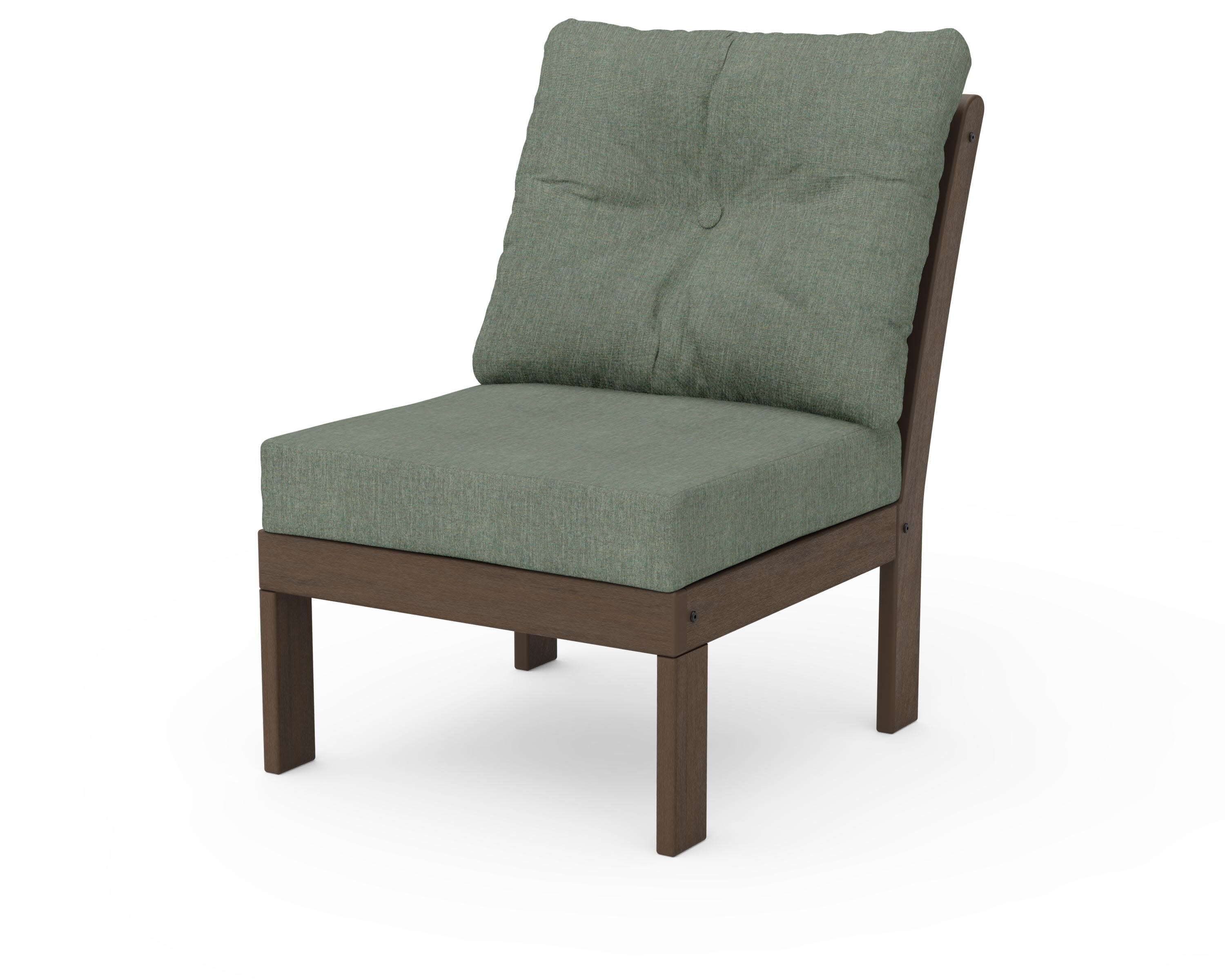 Vineyard Modular Armless Chair in Kona / Cast Sage