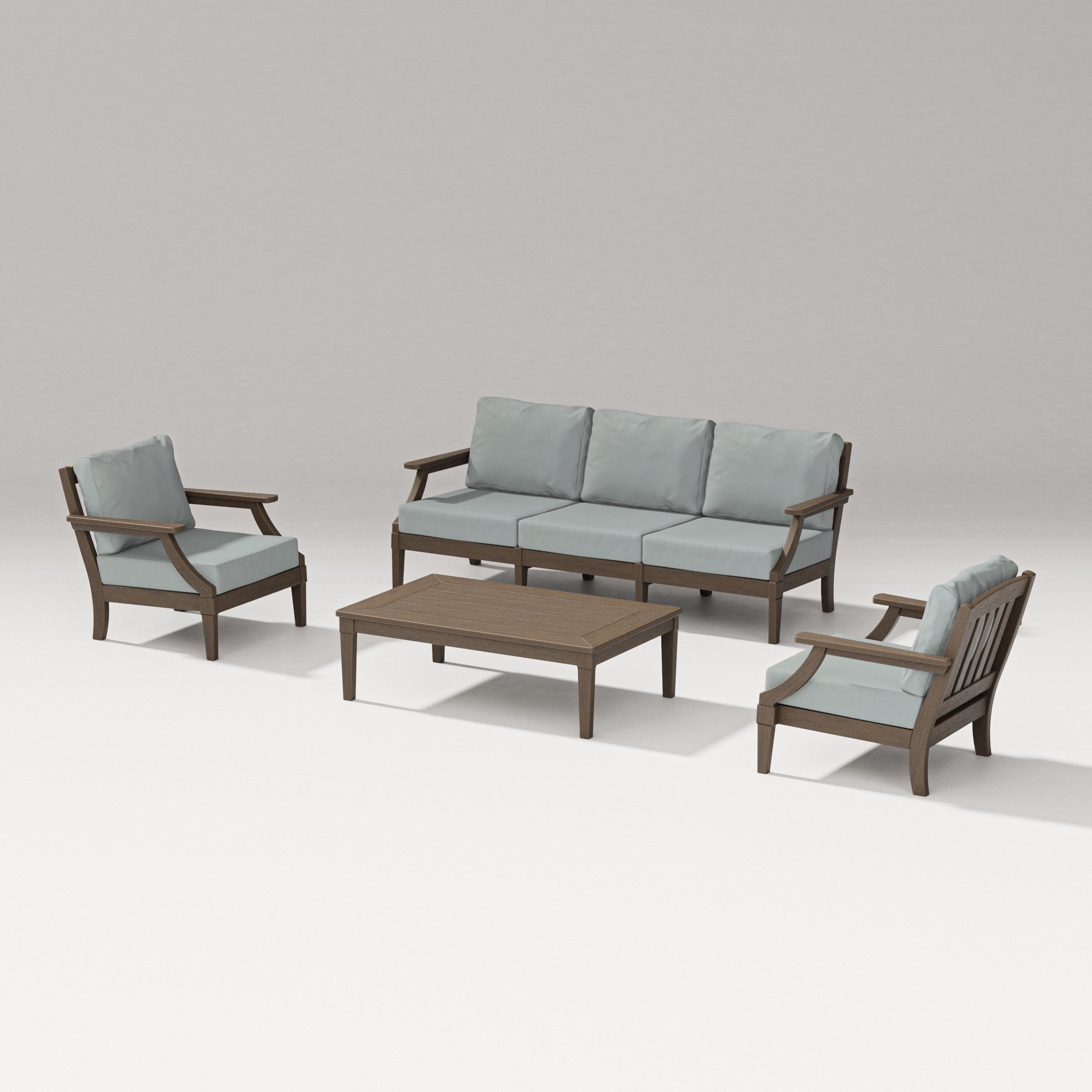 Estate 4-Piece Lounge Sofa Set in Kona / Spa