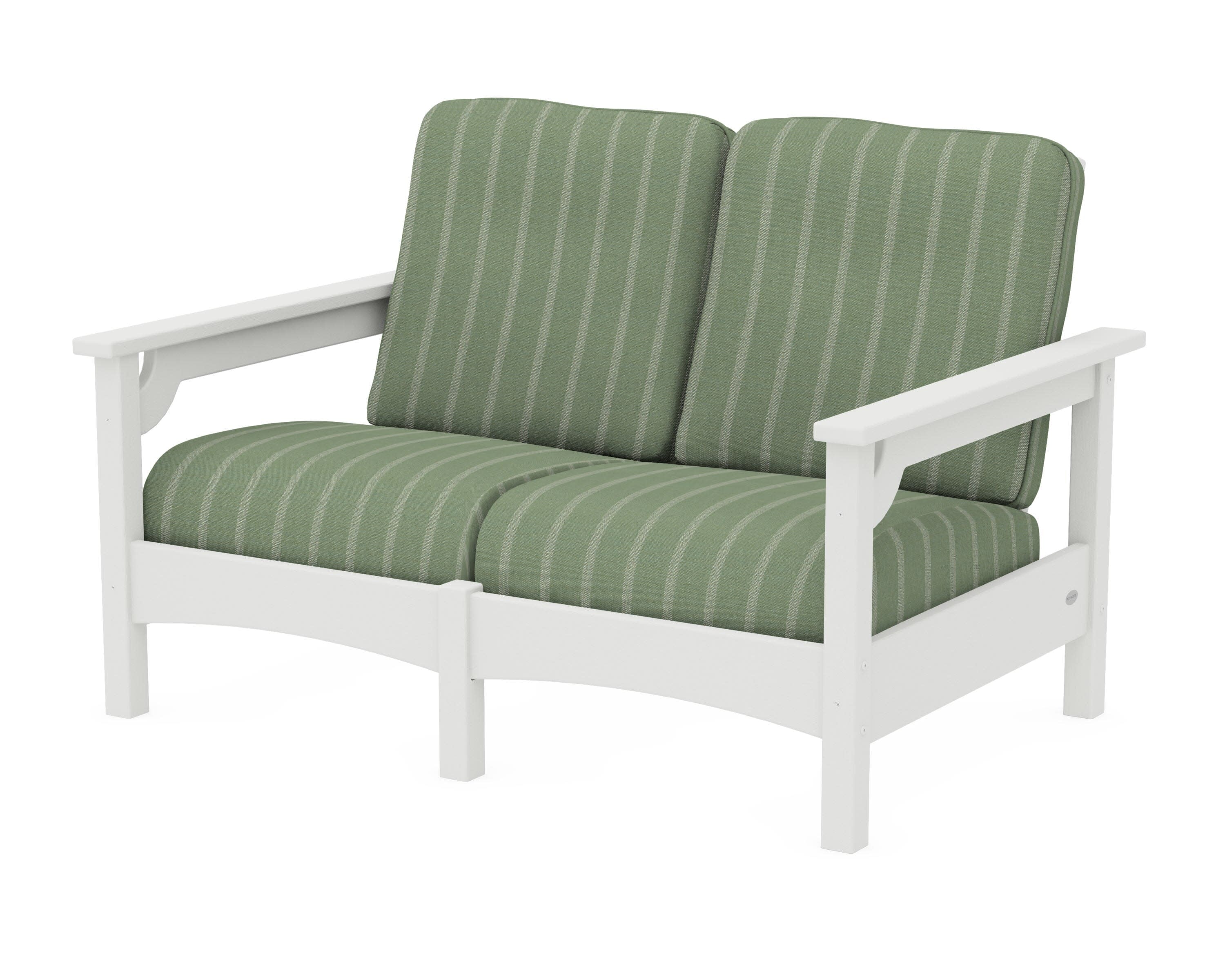 Club Loveseat in Vintage White / Unwind Rainwashed