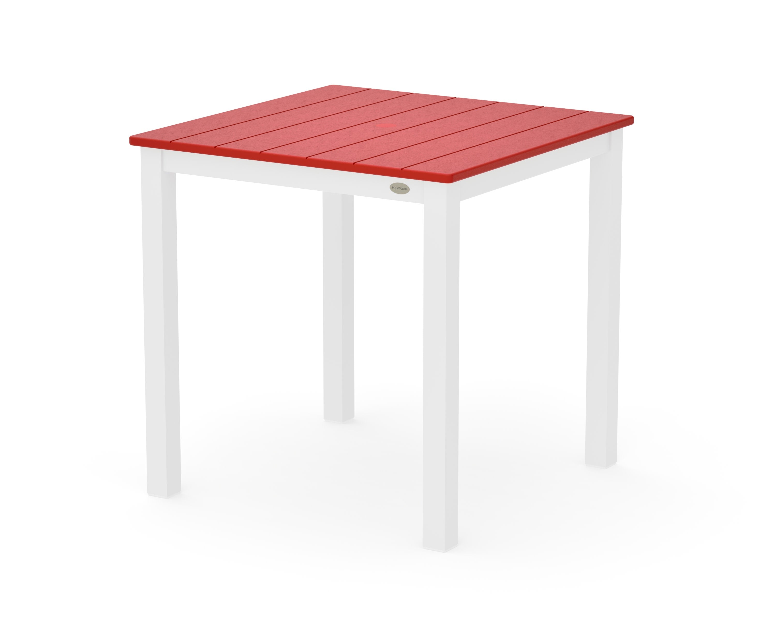 Main Street 30 x 30 Dining Table in White / Sunset Red