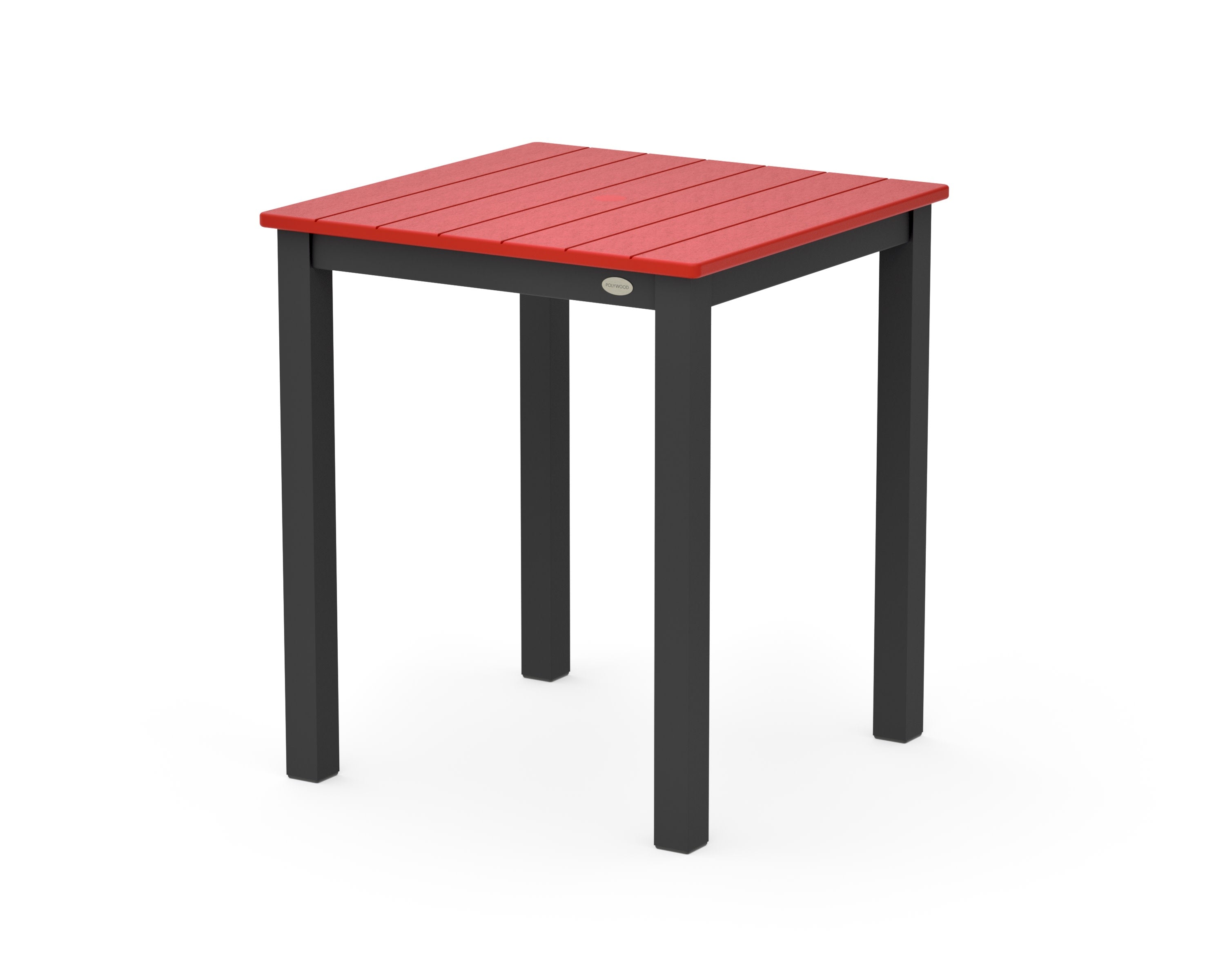 Main Street 26 x 26 Dining Table in Black / Sunset Red