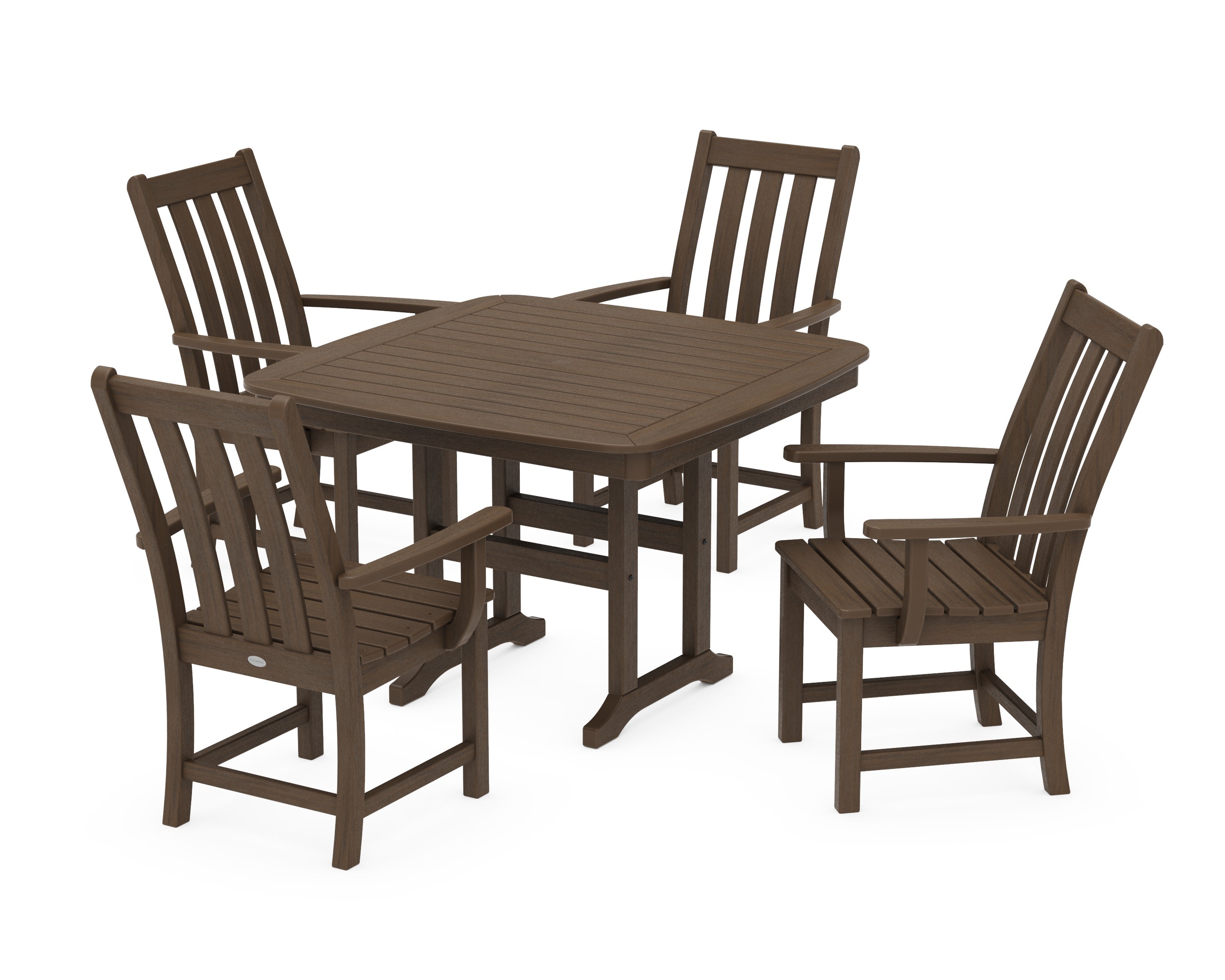 Vineyard 5-Piece Dining Set with Trestle Legs in Kona