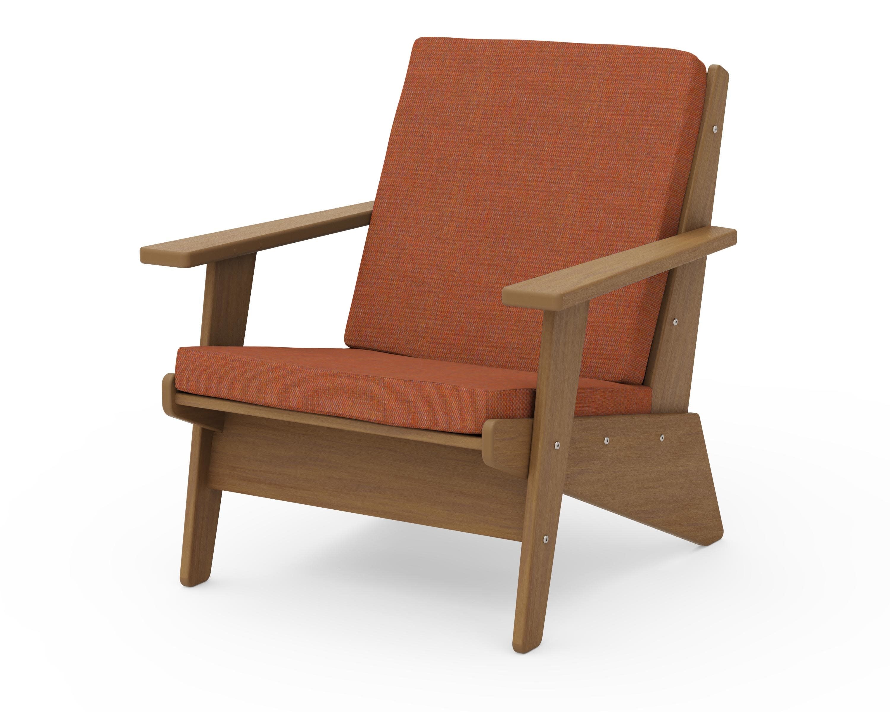 Riviera Modern Lounge Chair in Natural / Play Adobe