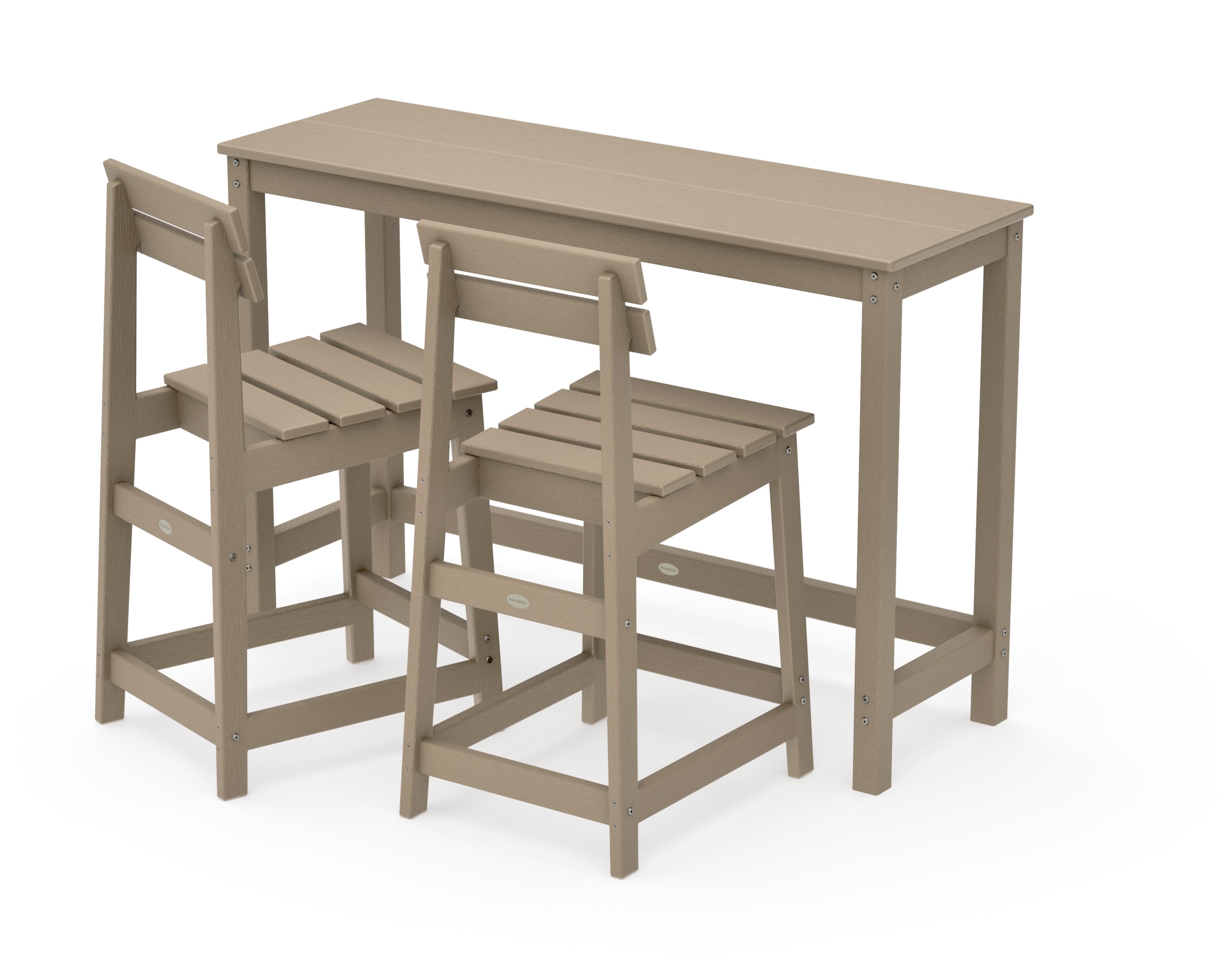 Modern Studio Plaza Counter Chair 3-Piece Balcony Set in Vintage Sahara