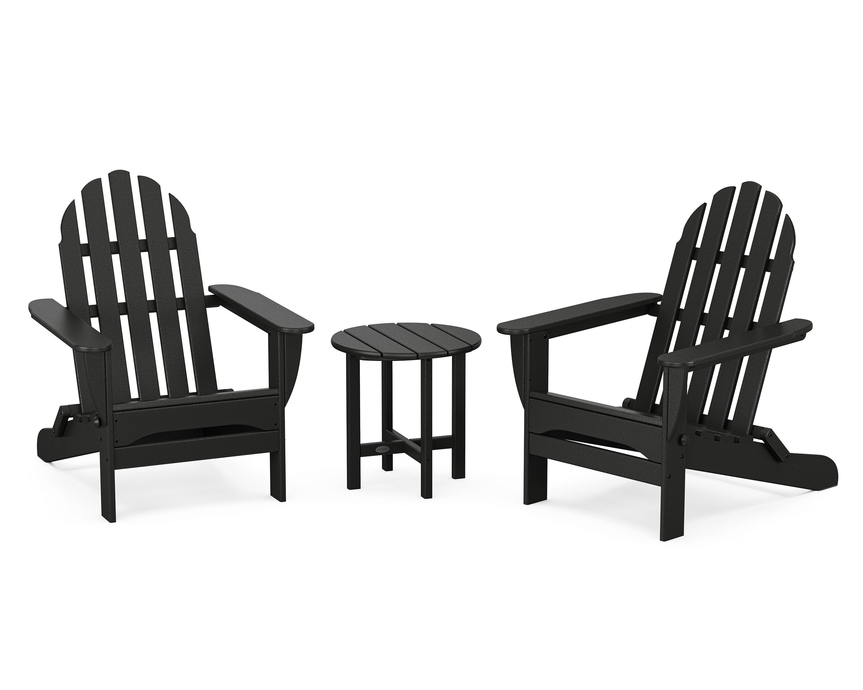 Classic Folding Adirondack 3-Piece Set in Black