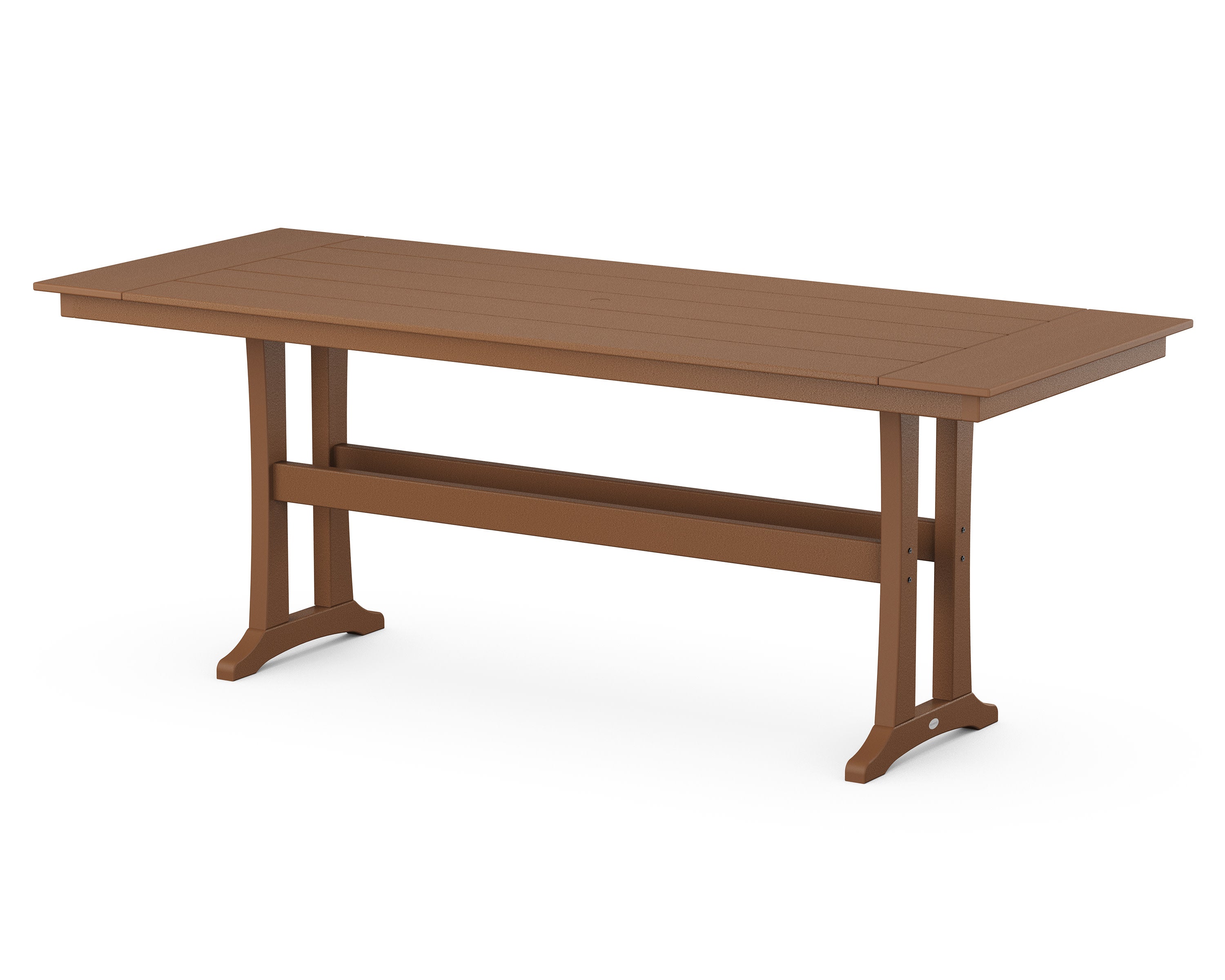 Farmhouse Trestle 38" x 96" Counter Table in Teak