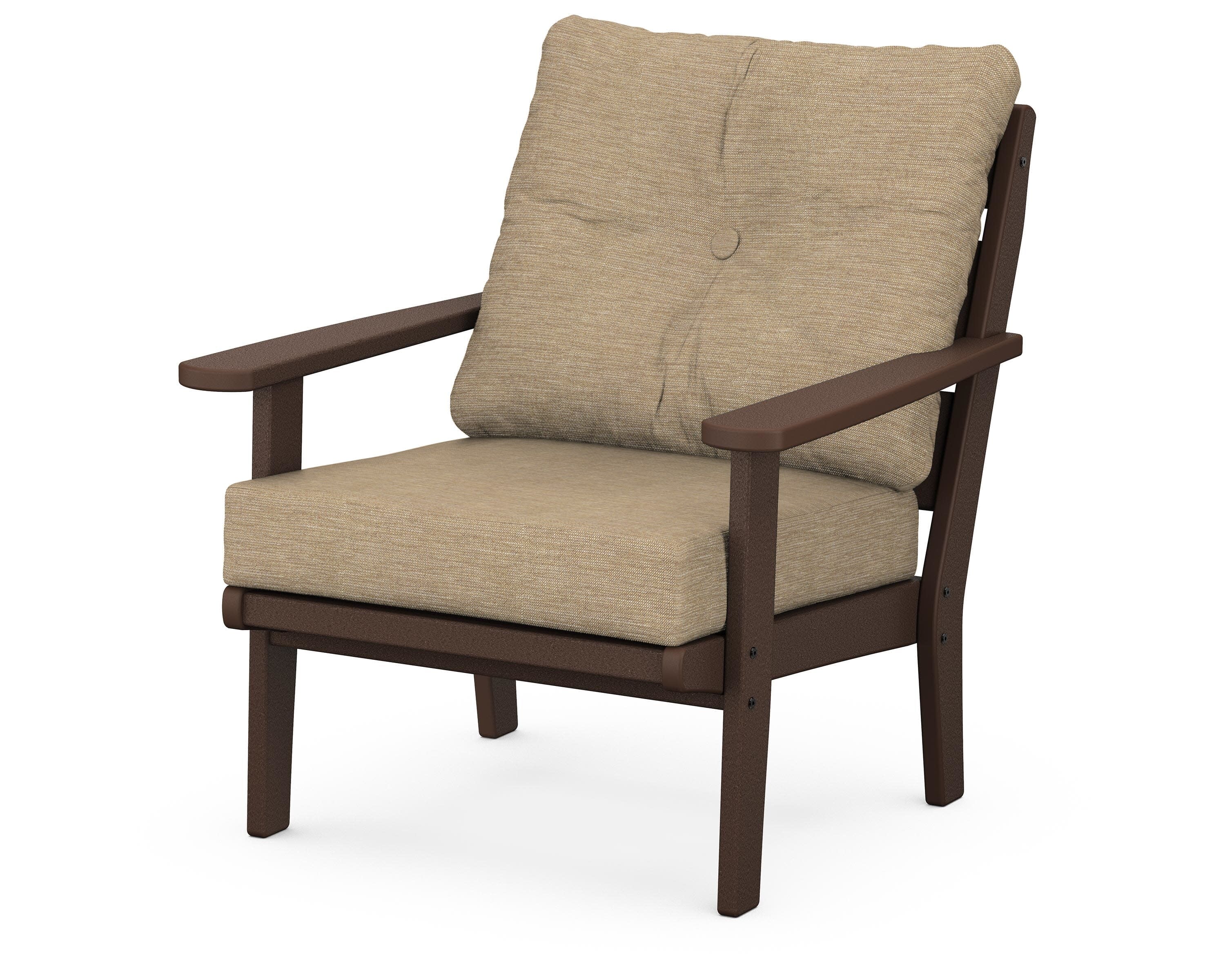 Lakeside Deep Seating Chair in Mahogany / Charmer Desert